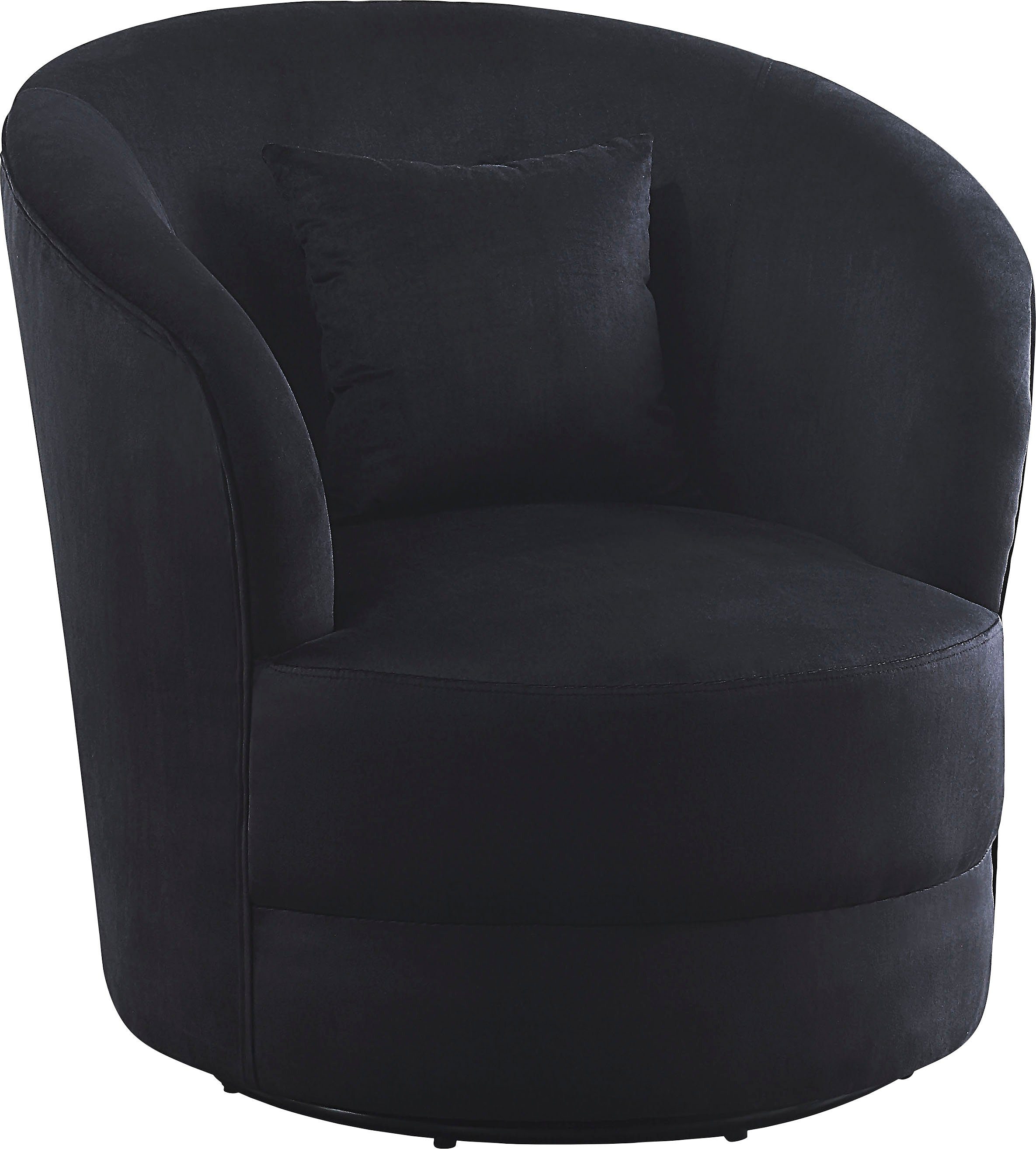 ATLANTIC home collection Draaibare fauteuil Colin 360° vrij draaiend, in fluwelen hoes, incl. sierkussen