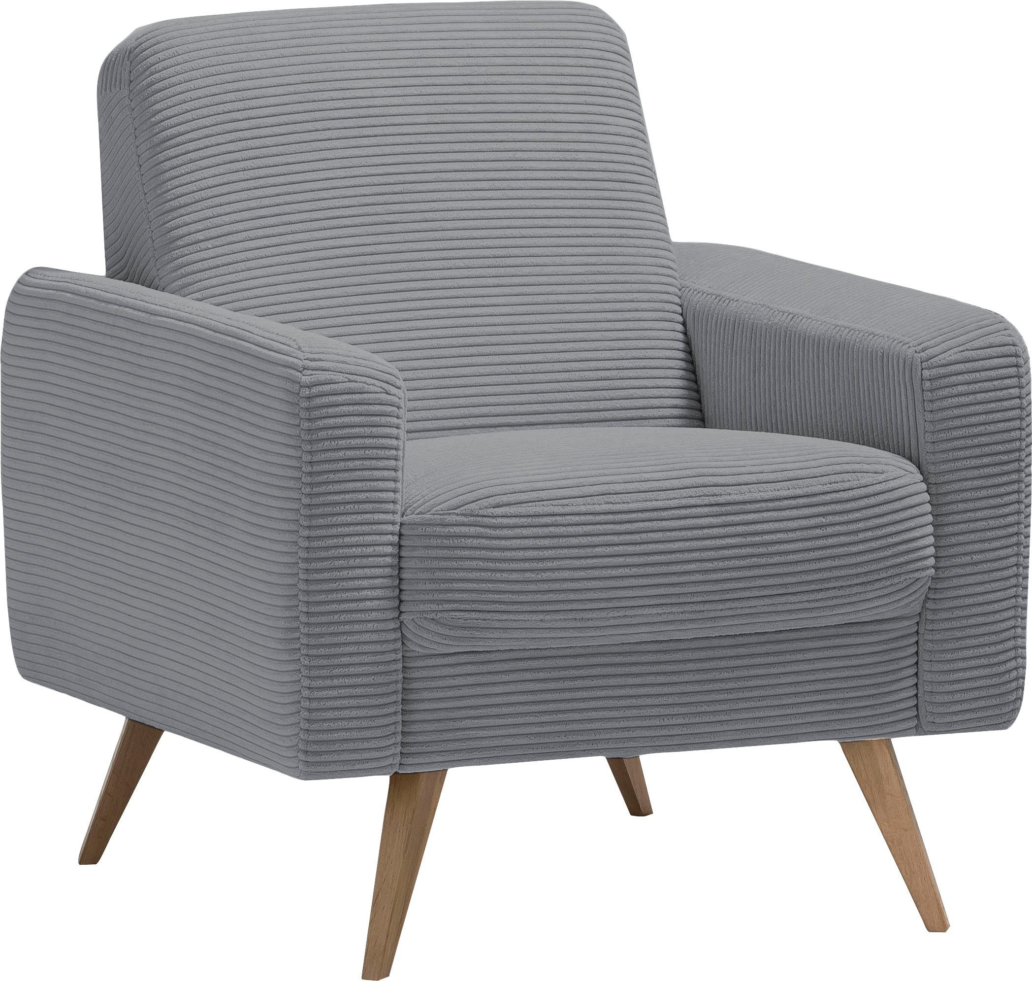 exxpo - sofa fashion Fauteuil Samso, loungestoel elegant en comfortabel, actuele cord bekleding