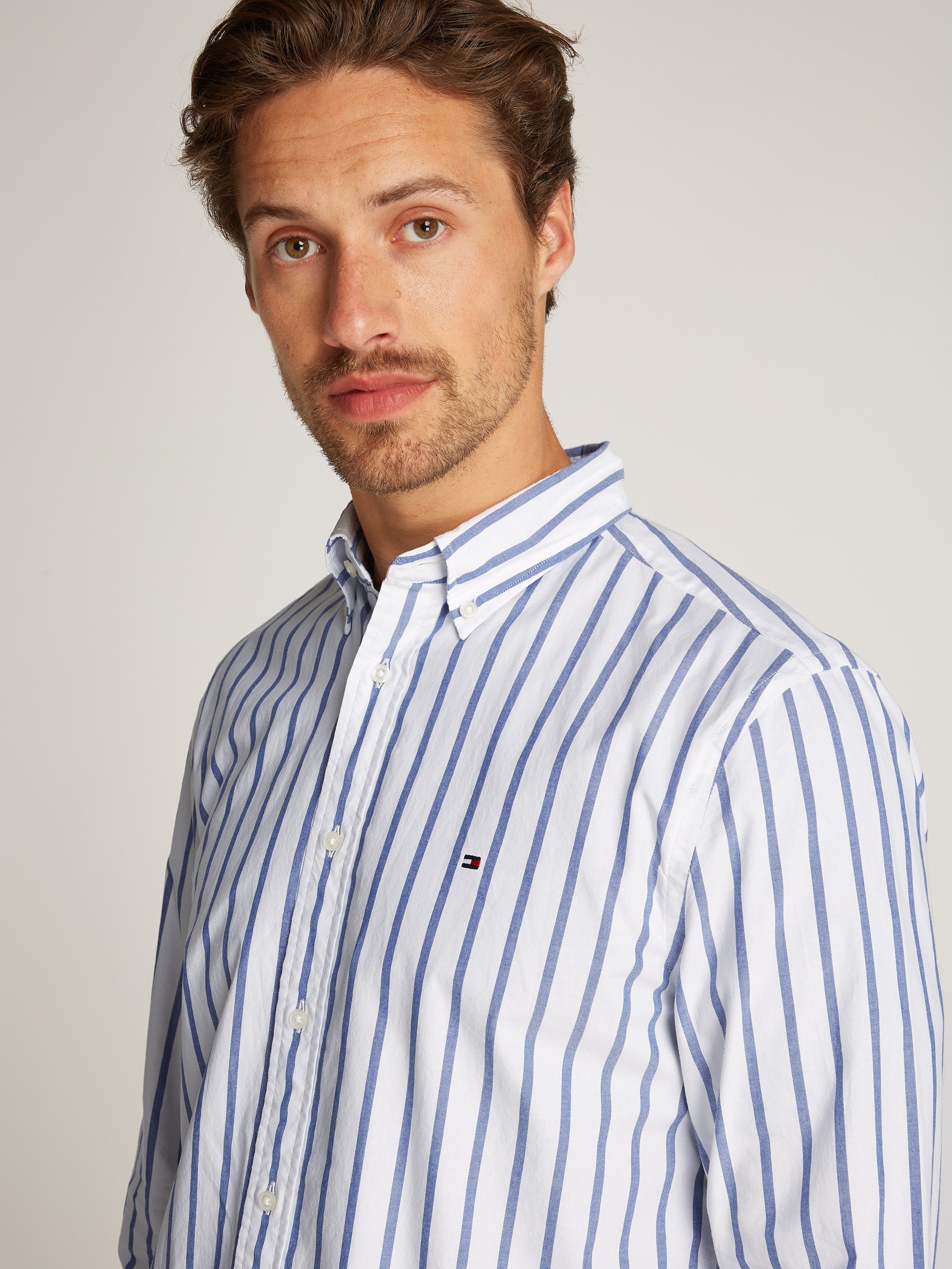 Tommy Hilfiger Businessoverhemd FLEX POPLIN NAUTICAL STP SHIRT