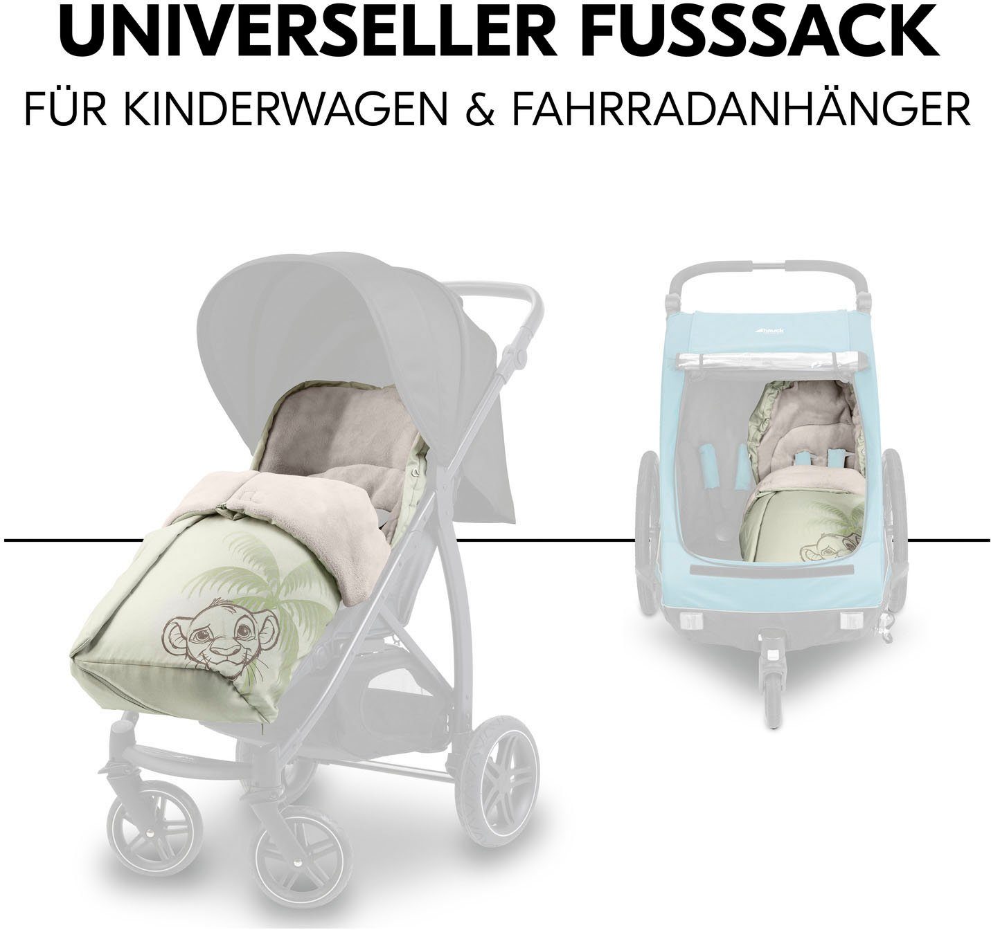 Hauck Voetenzak Kinderwagen voetenzak, Simba olijf