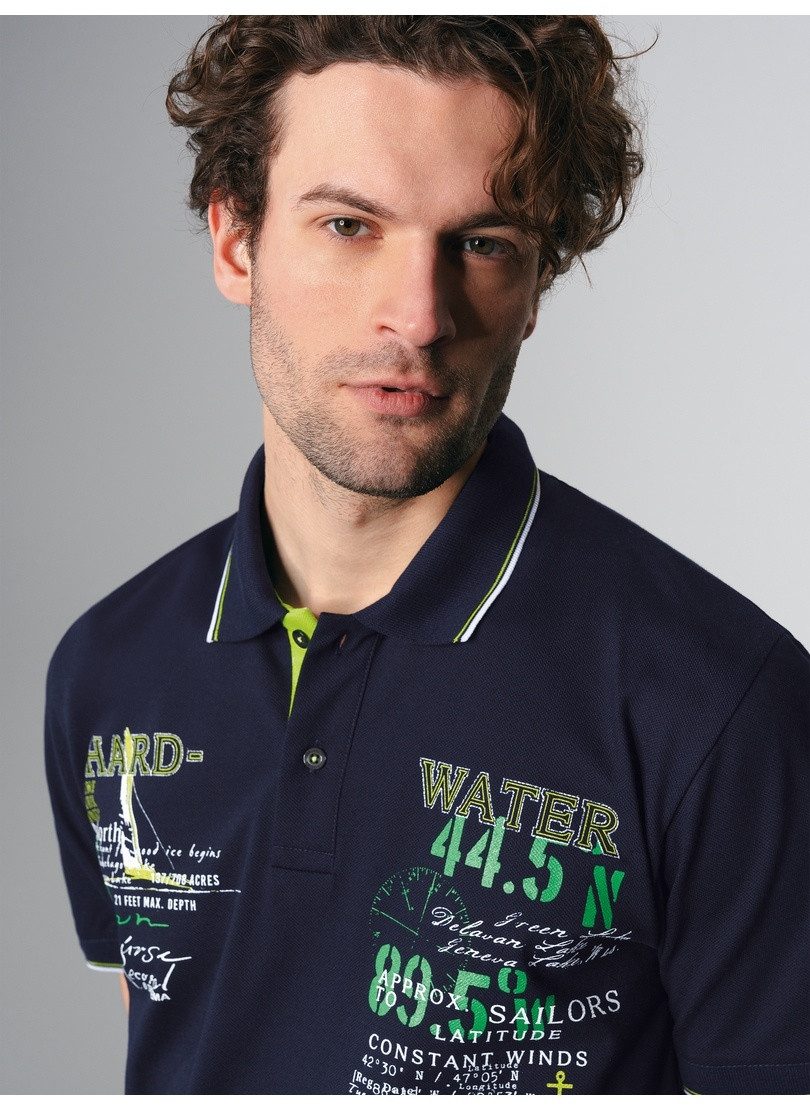 Trigema Poloshirt TRIGEMA poloshirt met maritiem printmotief (1-delig)