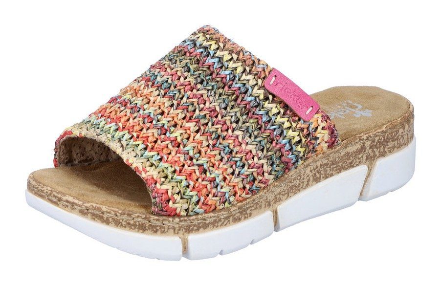 Rieker Slippers sleehak, zomerschoen, slippers in zomerlook