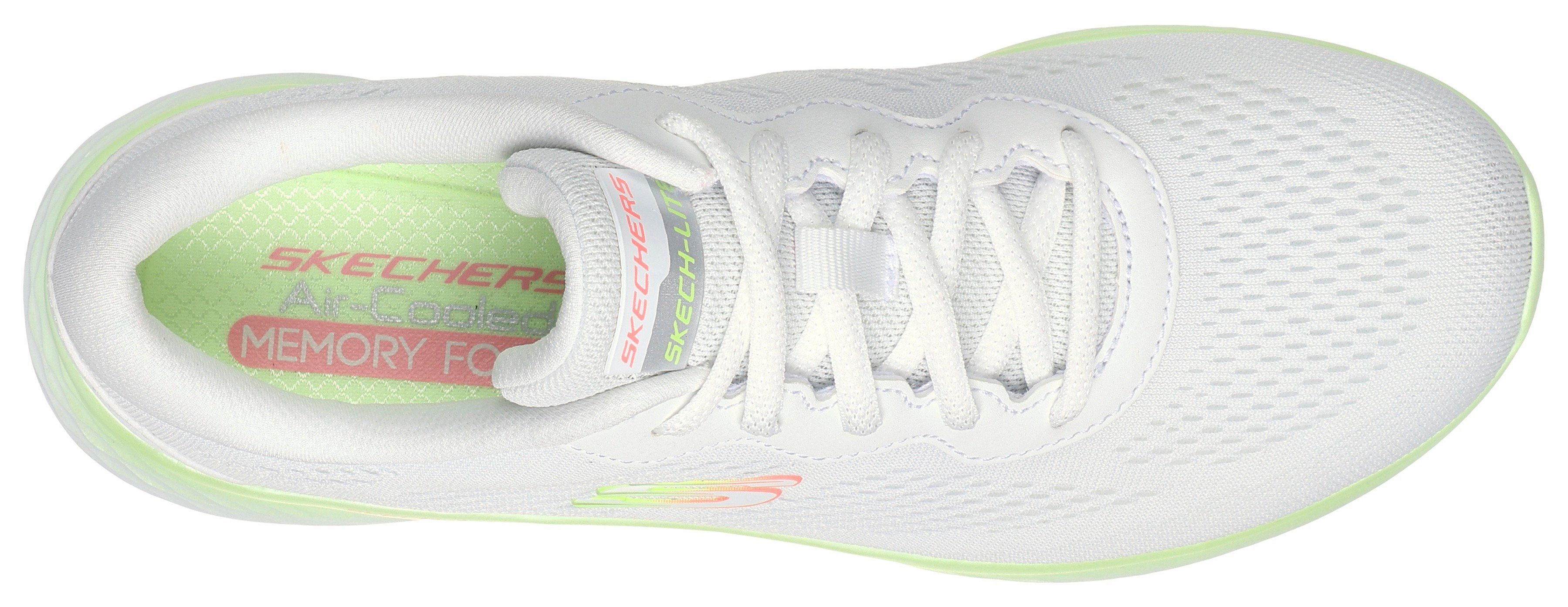 Skechers Sneakers SKECH-LITE PRO-STUNNING STEPS vrijetijdsschoen, lage schoen, veterschoen met air-cooled memory foam