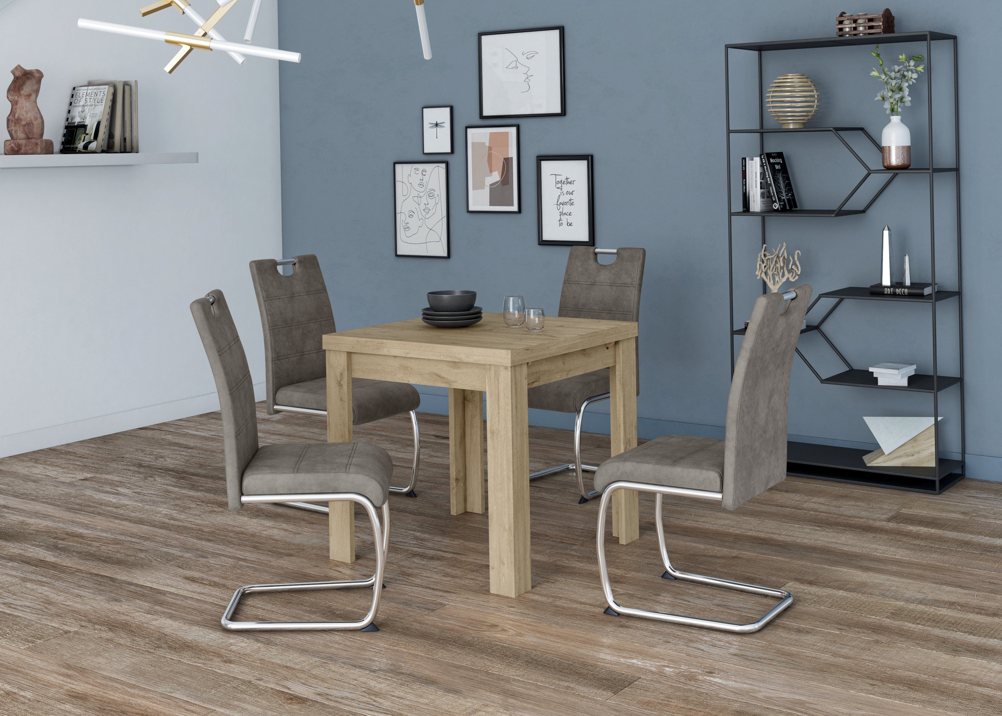 Mäusbacher Eettafel Monti BESTSELLER!, tafel, keukentafel, uittrekbare tafel uit te trekken tot 136 cm