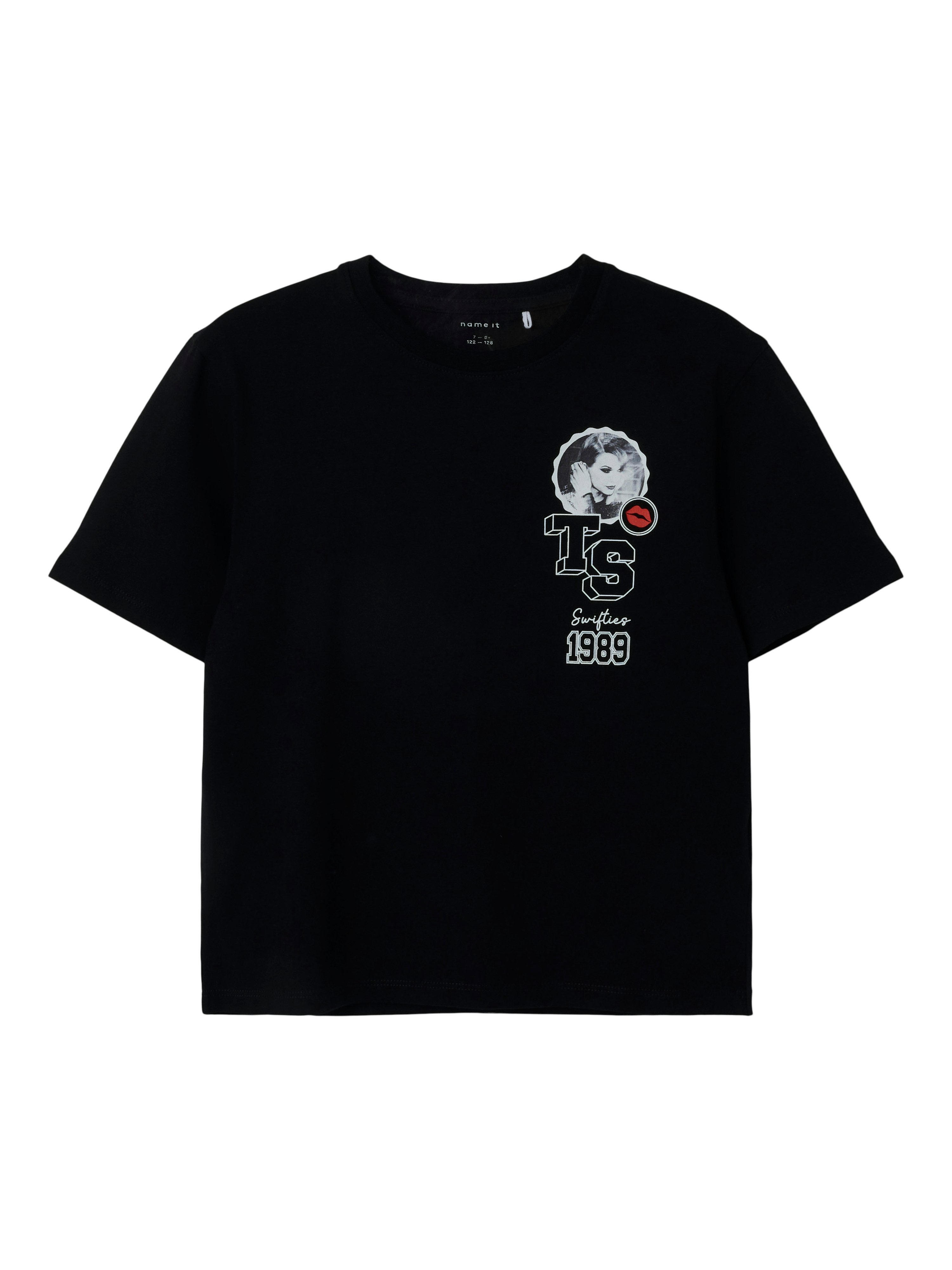 Name It T-shirt NKFFEYRE TSWIFT SS NREG TOP SKY meisjes t-shirts maat 146 (152) zwart