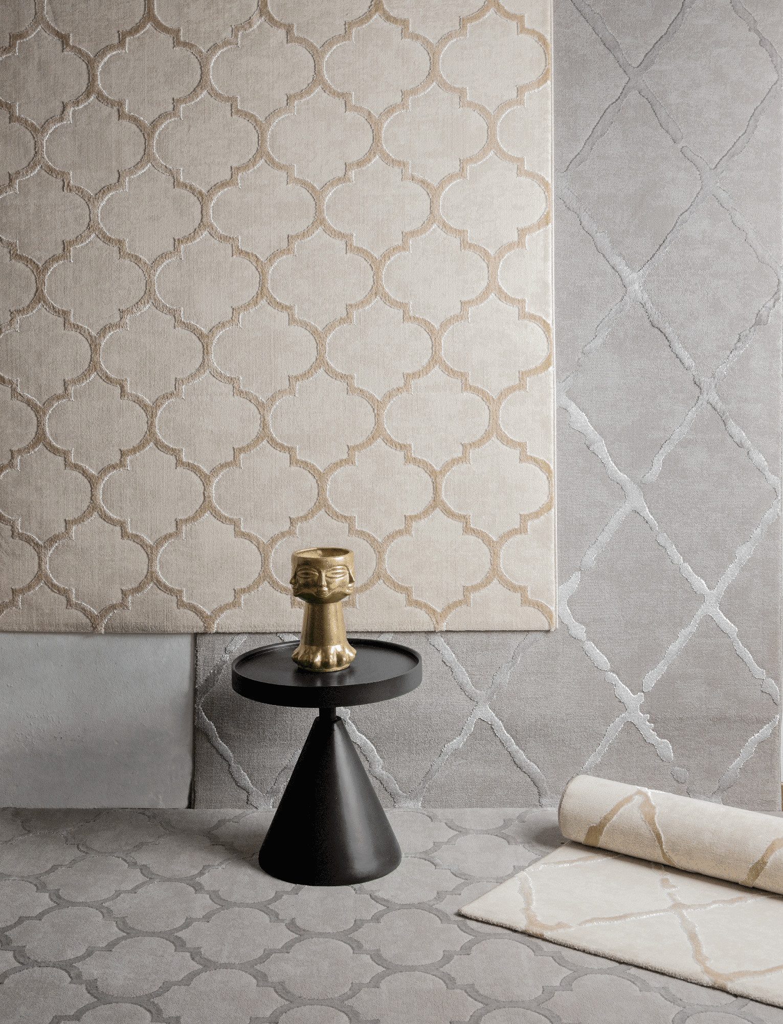 The carpet Vloerkleed Knight moderne woonkamer tapijt met elegant glanzende pool