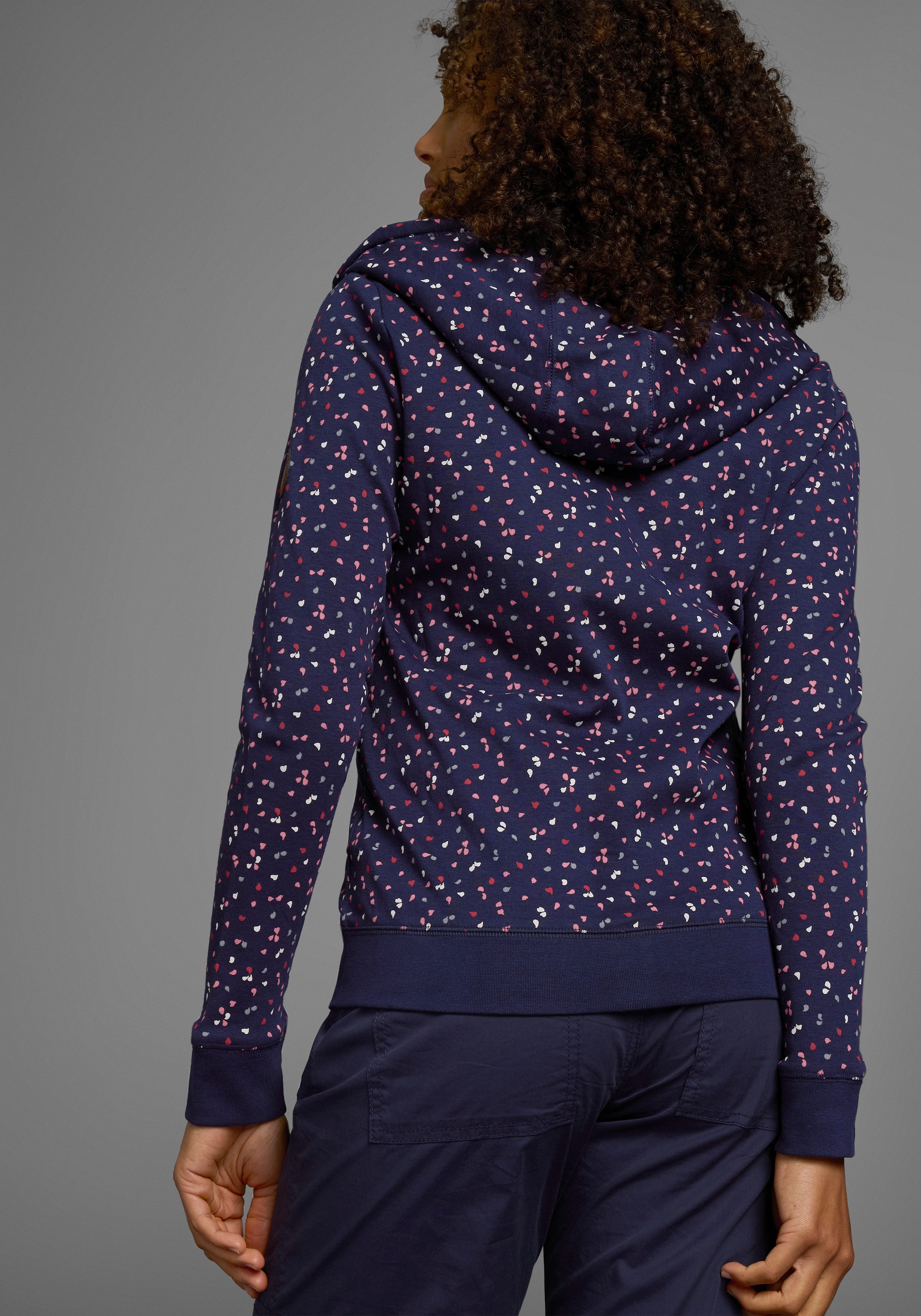 KangaROOS Capuchonsweatvest met sportieve minimal-print