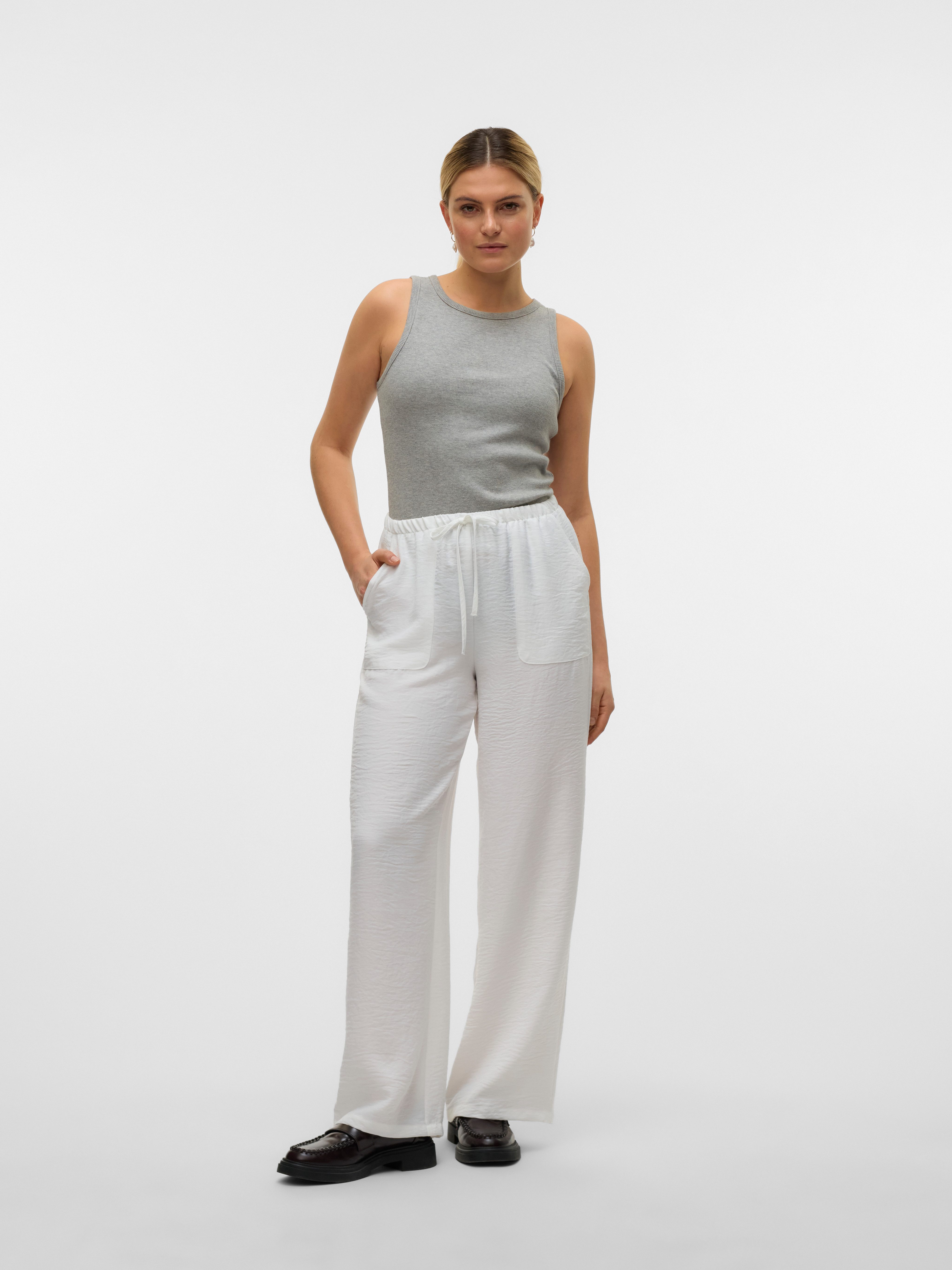 Vero Moda Comfortbroek VMMELANEY HW LOOSE PANT WVN GA NOOS