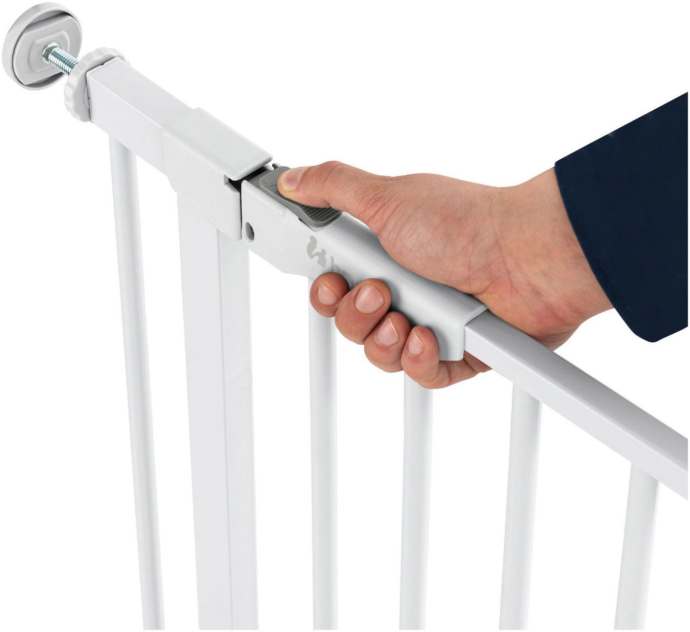 Hauck Traphek Clear Step Autoclose 2 set inclusief verlenging 9 cm, wit