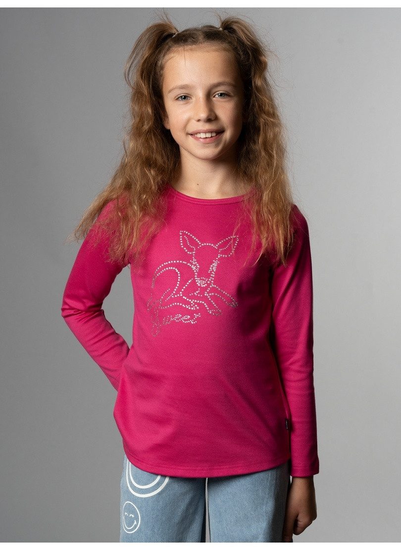 Trigema Sweatshirt TRIGEMA langarmshirt met schattige herten glitter print