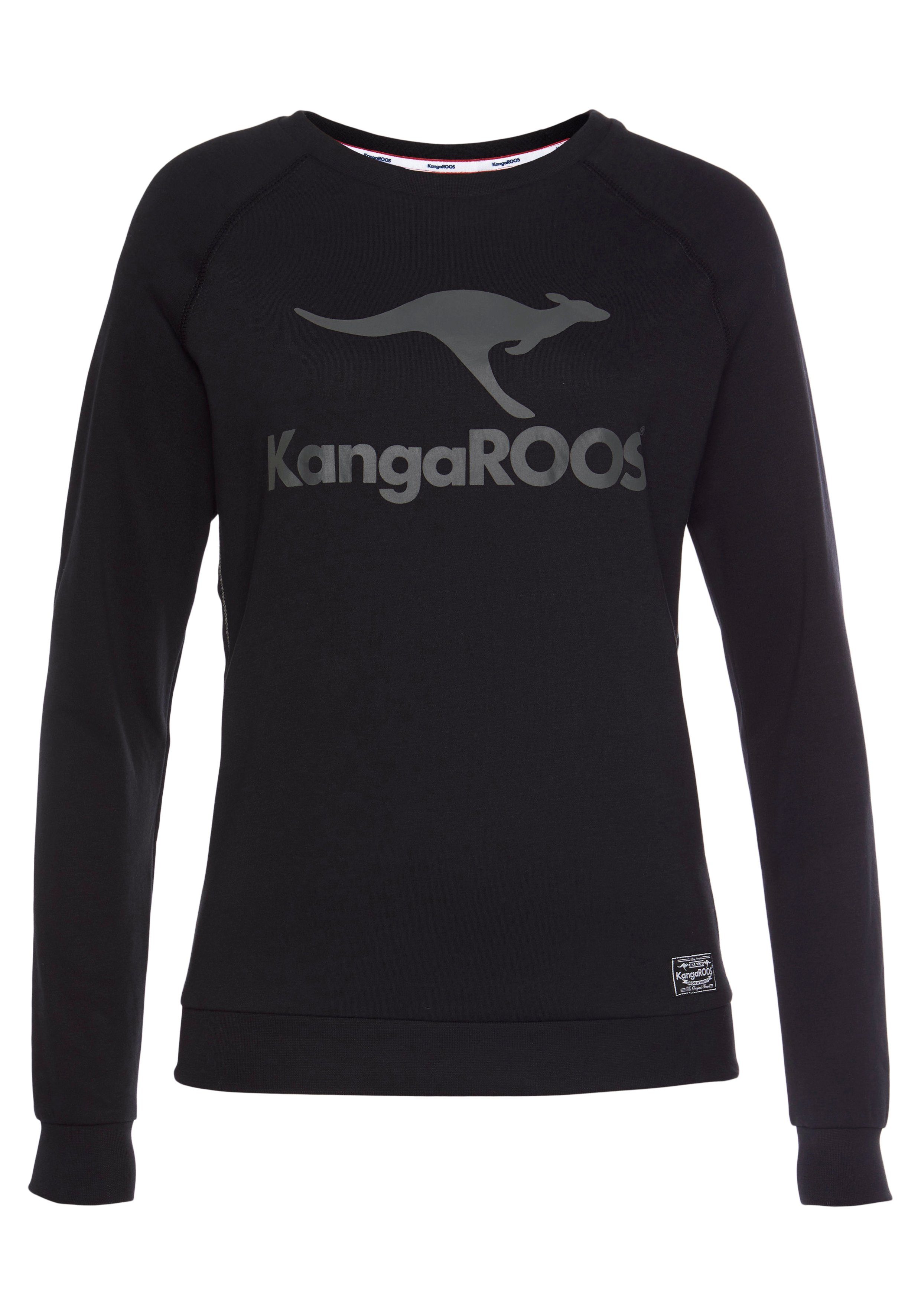 KangaROOS Sweatshirt Lange mouwen, figuurvolgende snit, met print, ronde hals