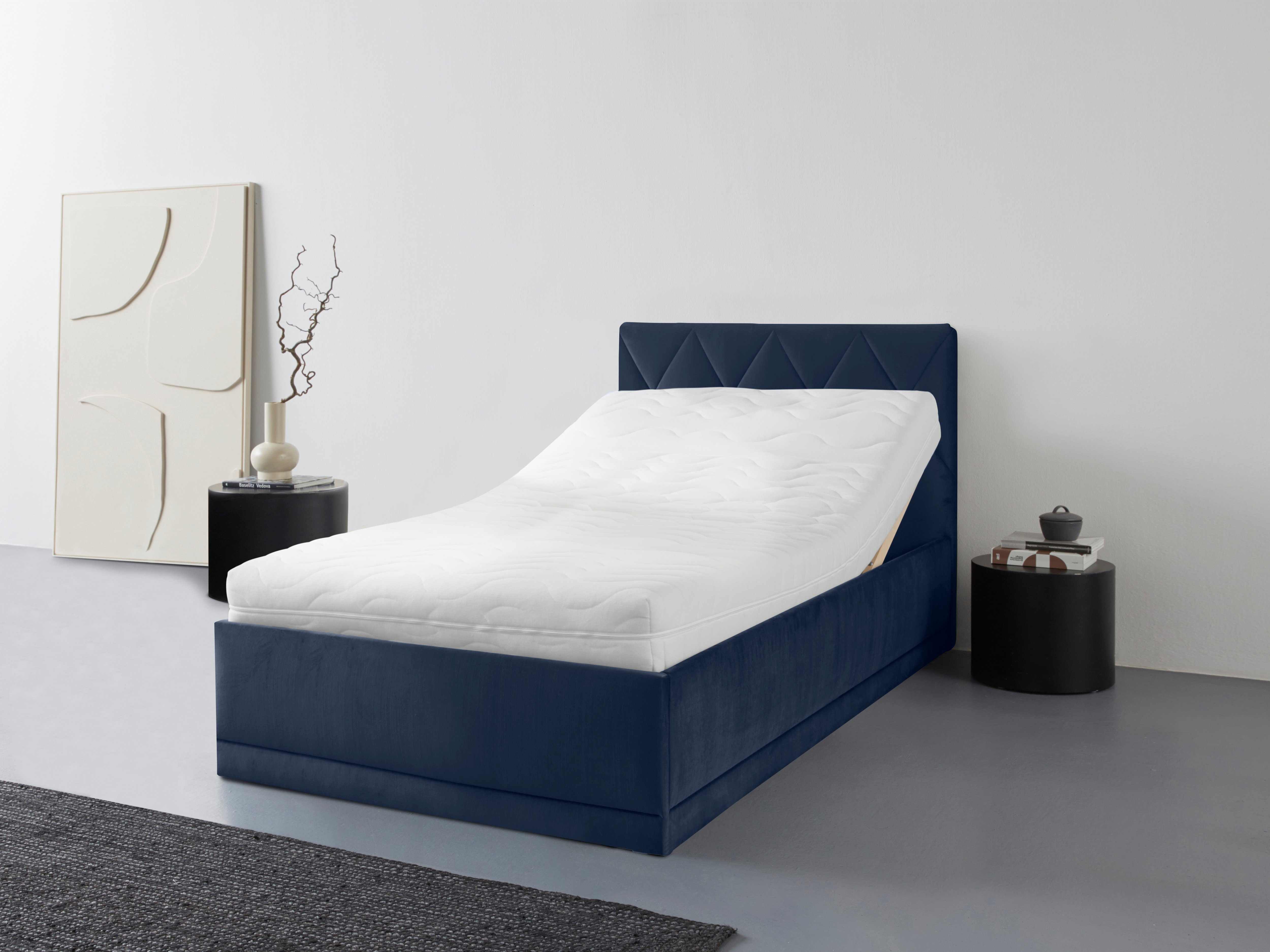 Westfalia Polsterbetten Gestoffeerd bed ADAMAS ook met bedlade, knoopdetails met stras