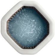 intex whirlpool purespa™ octagon bubble jet 5-delig, oexh: 218x71cm, met zoutwatersysteem zwart