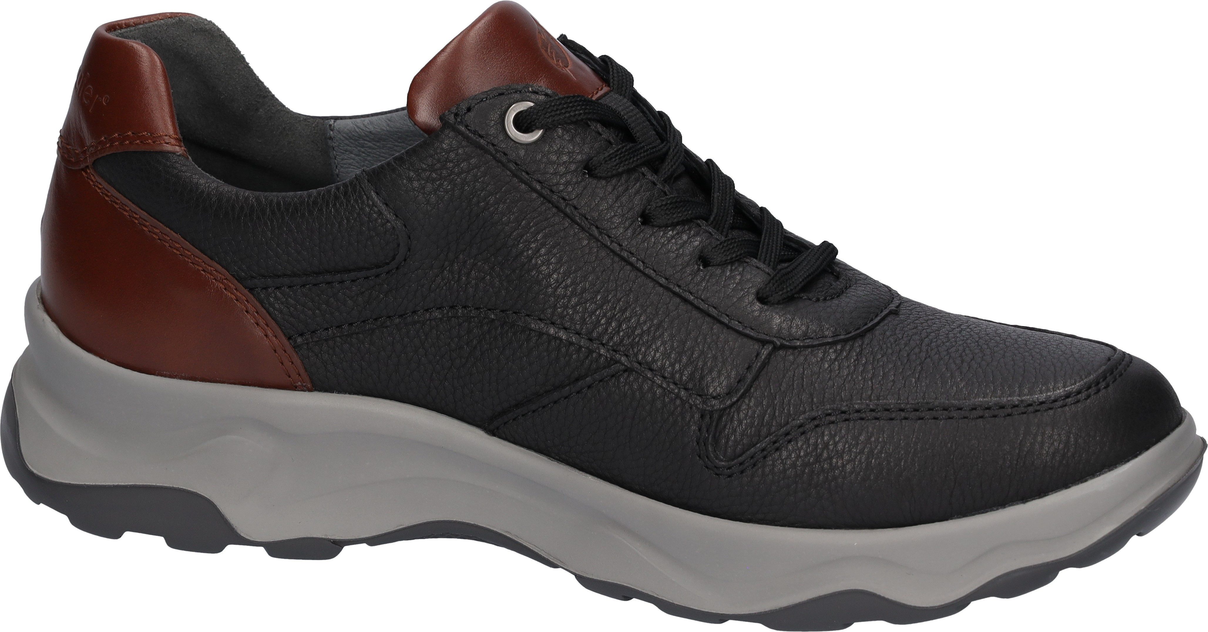 Waldläufer Sneakers H-max , halfschoen, veterschoen met zijrits, h-breedte