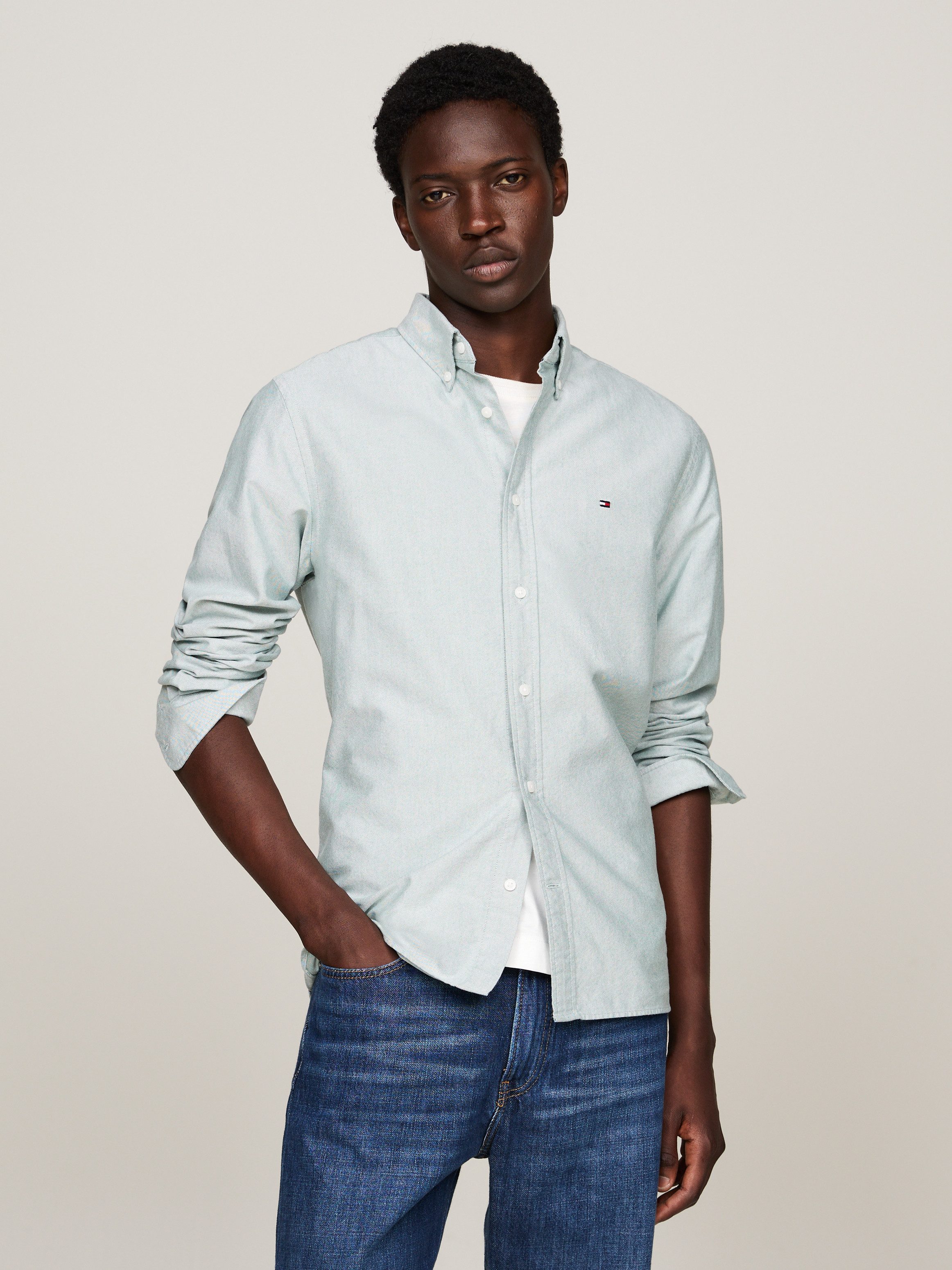 Tommy Hilfiger Overhemd met lange mouwen SOLID HERITAGE OXFORD RF SHIRT