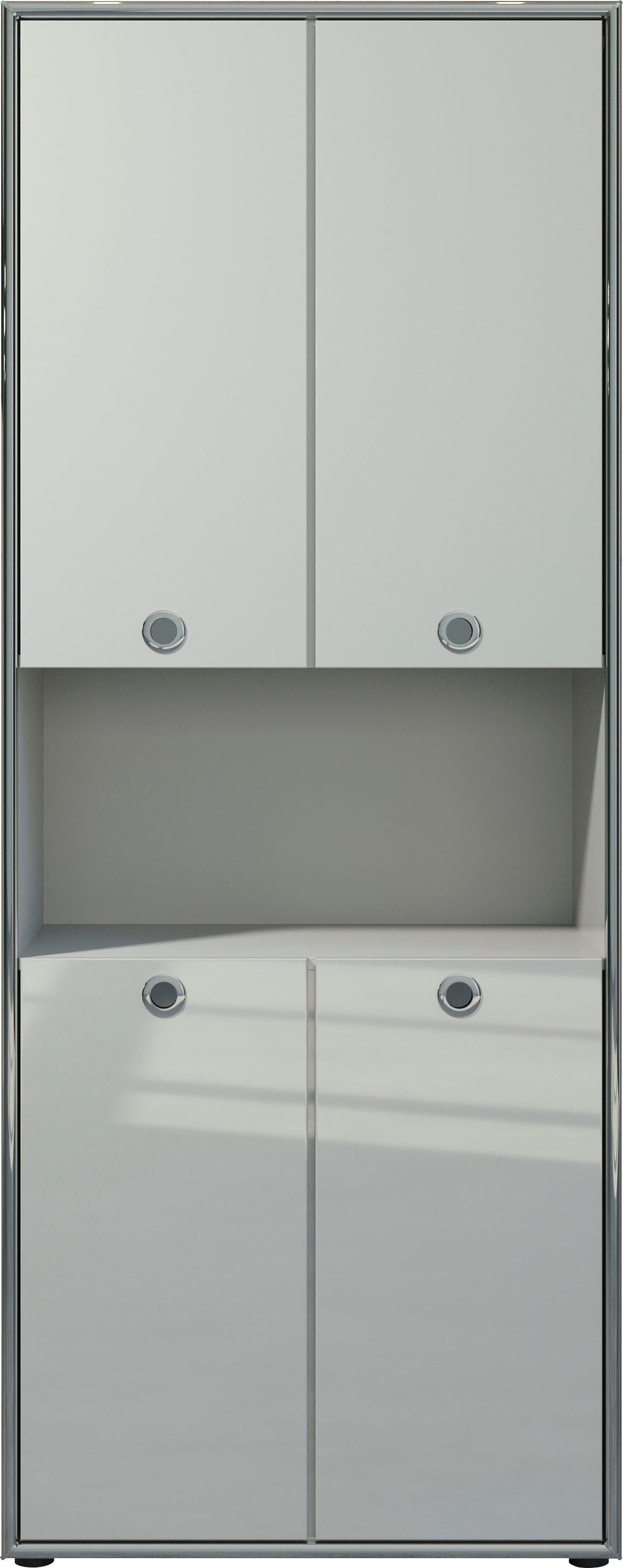 Places of Style Archiefkast Imperia Hoogglanslook met elegante chroomomranding - Made in Italy
