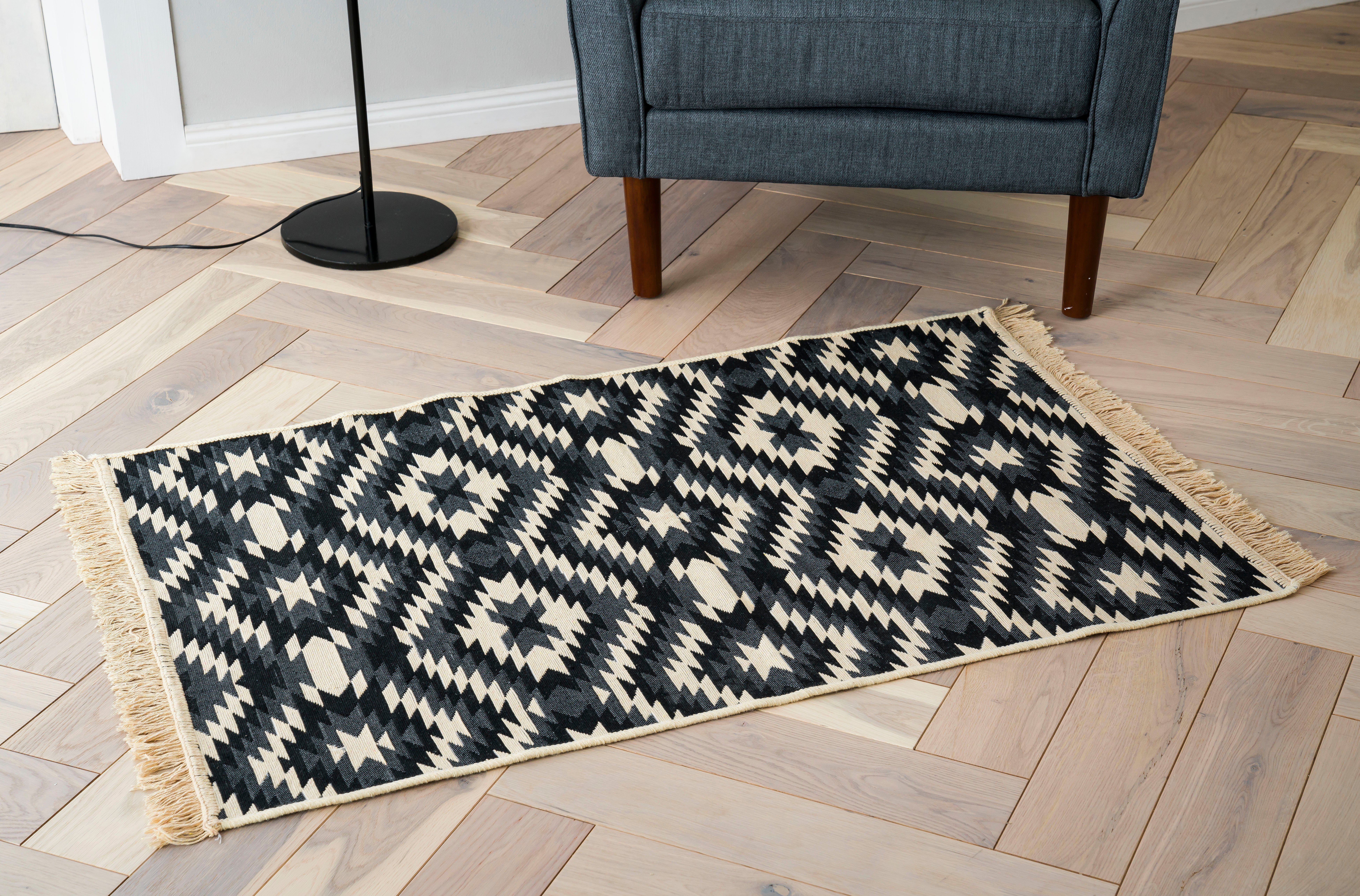 done.® Vloerkleed Barcelona Vlakweefsel, modern etnisch ontwerp, met franjes, wasbaar