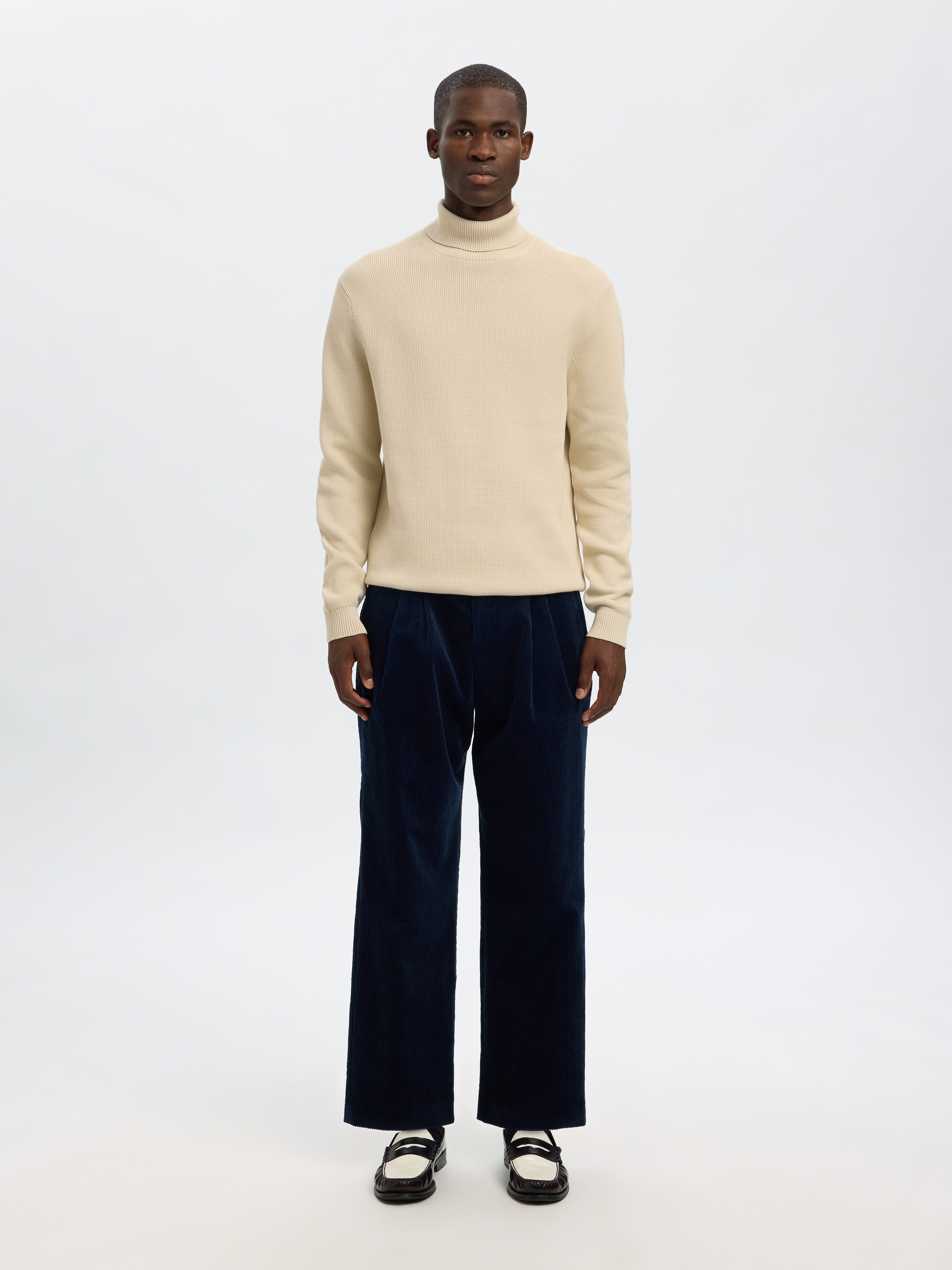 SELECTED HOMME Coltrui SLHDANE LS KNIT STRUCTURE ROLL NECK NOOS