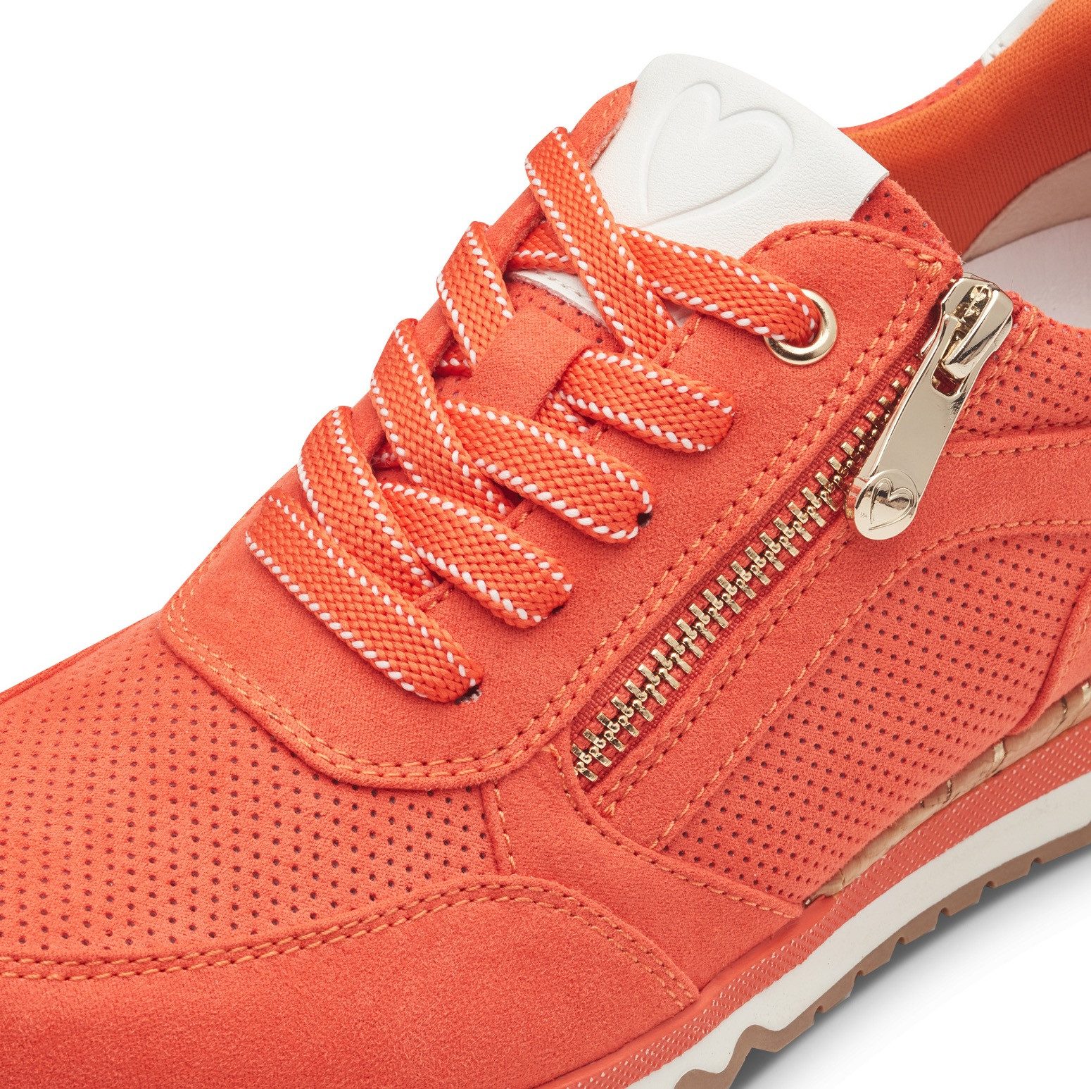 Marco Tozzi Sneakers met sleehak vrijetijdsschoen, lage schoen, veterschoen in vegan uitvoering