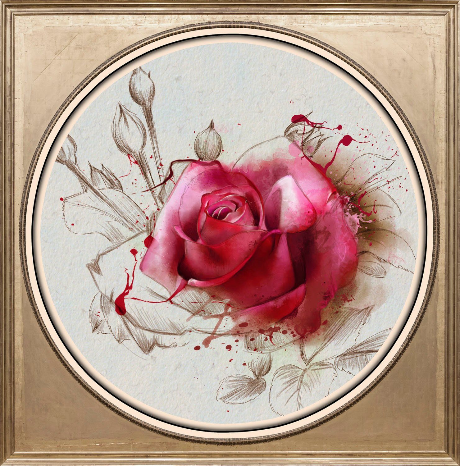 queence Artprint op acrylglas Rosé Fine Art-print in galeriekwaliteit foto schilderijen roze