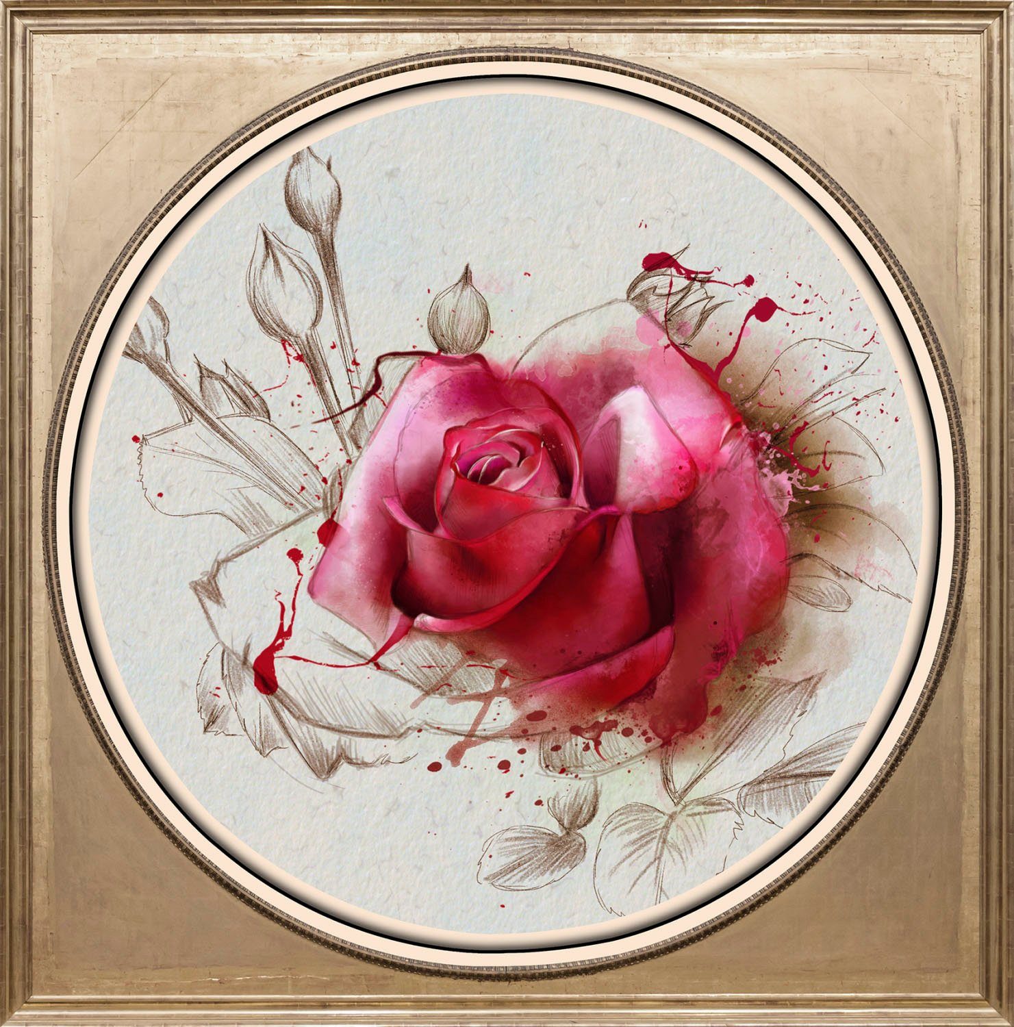 queence Artprint op acrylglas Rosé