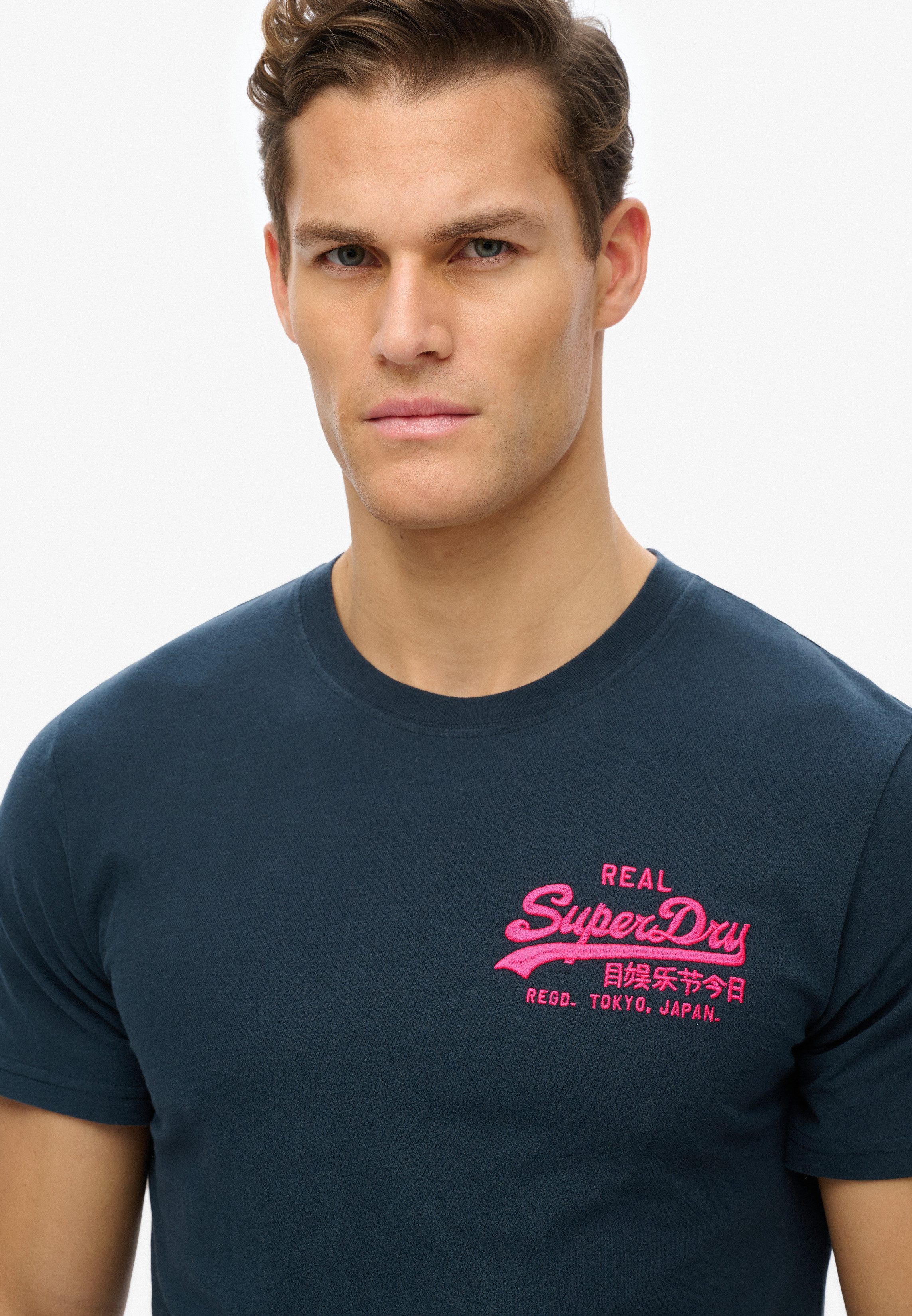 Superdry Shirt met ronde hals VL EMBROIDERED RELAXED TEE