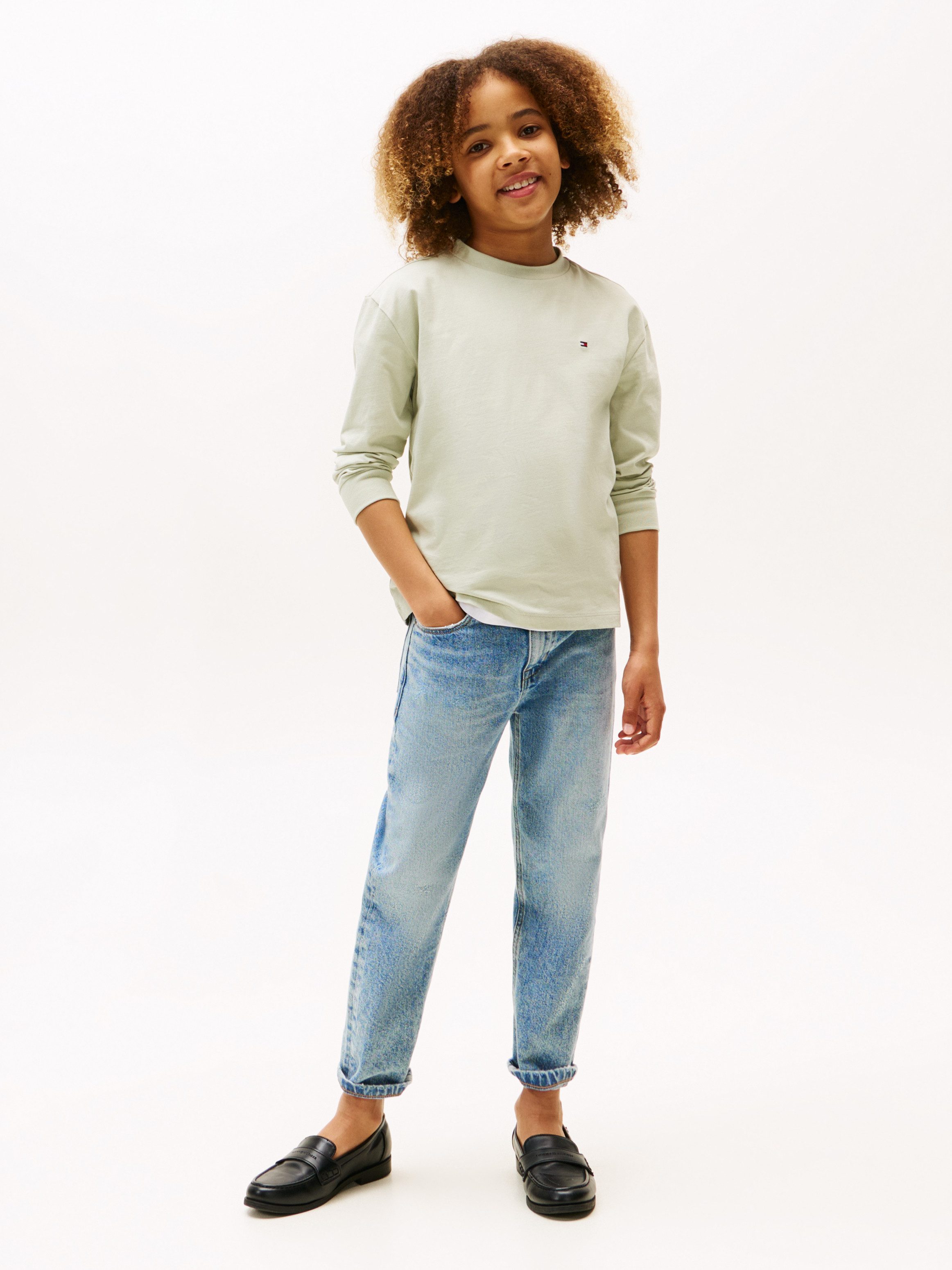 Tommy Hilfiger Shirt met lange mouwen ESSENTIAL T-SHIRT LS voor kinderen tot 16 jaar, merklogo