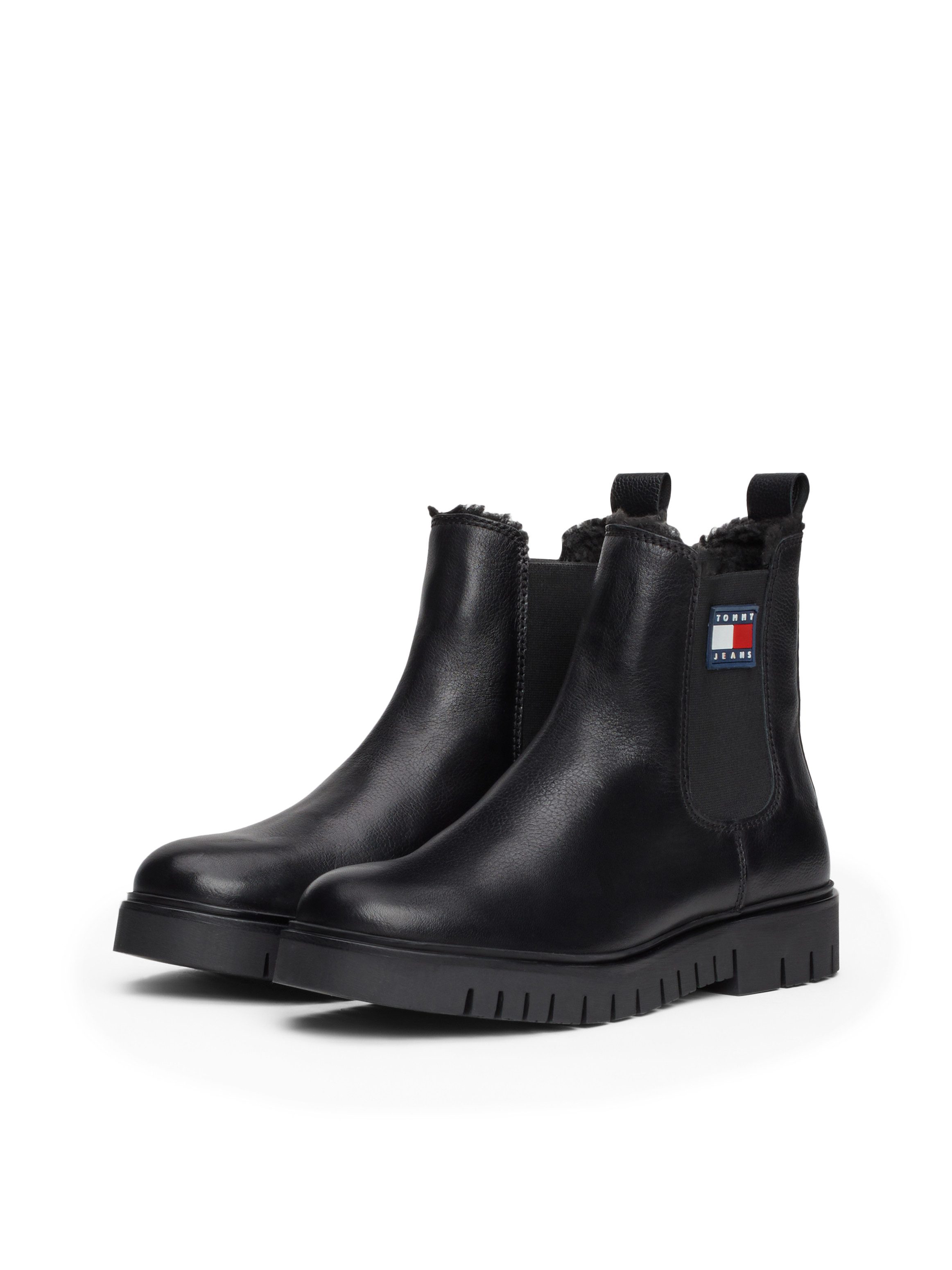 TOMMY JEANS Winterlaarzen TJW CHELSEA BOOT WL blokhak, plateau, chelseaboots, instapschoen met zijlogo