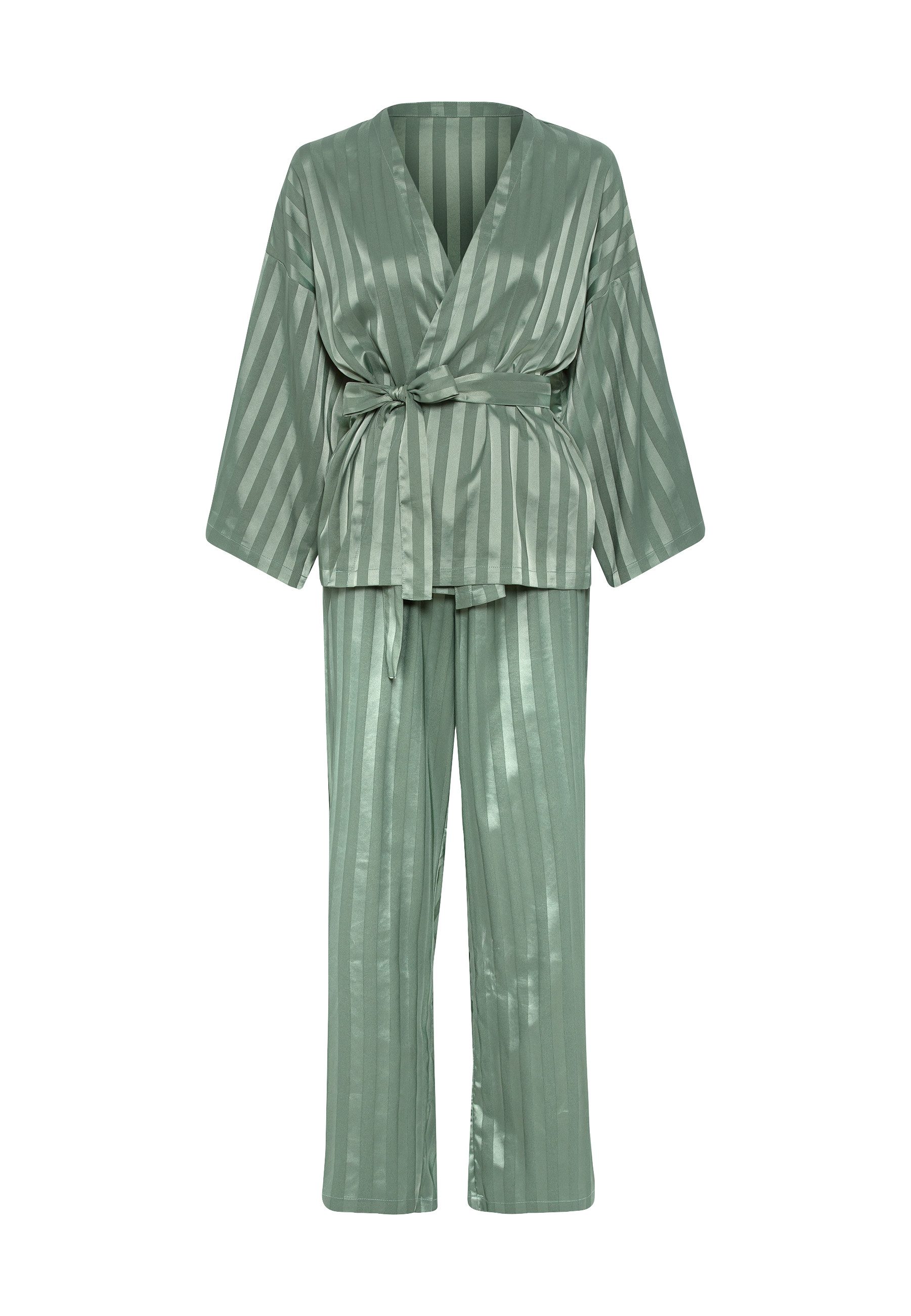 LSCN by LASCANA Pyjama in kimono-stijl (set 2-delig)
