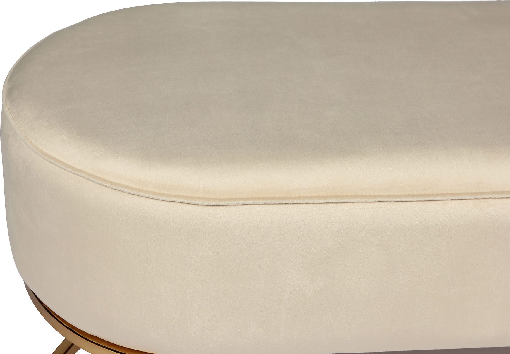 Kayoom Zitbank Pera 225, elegante uitstraling door goudkleurige frame, comfortabele bekleding (1 stuk)