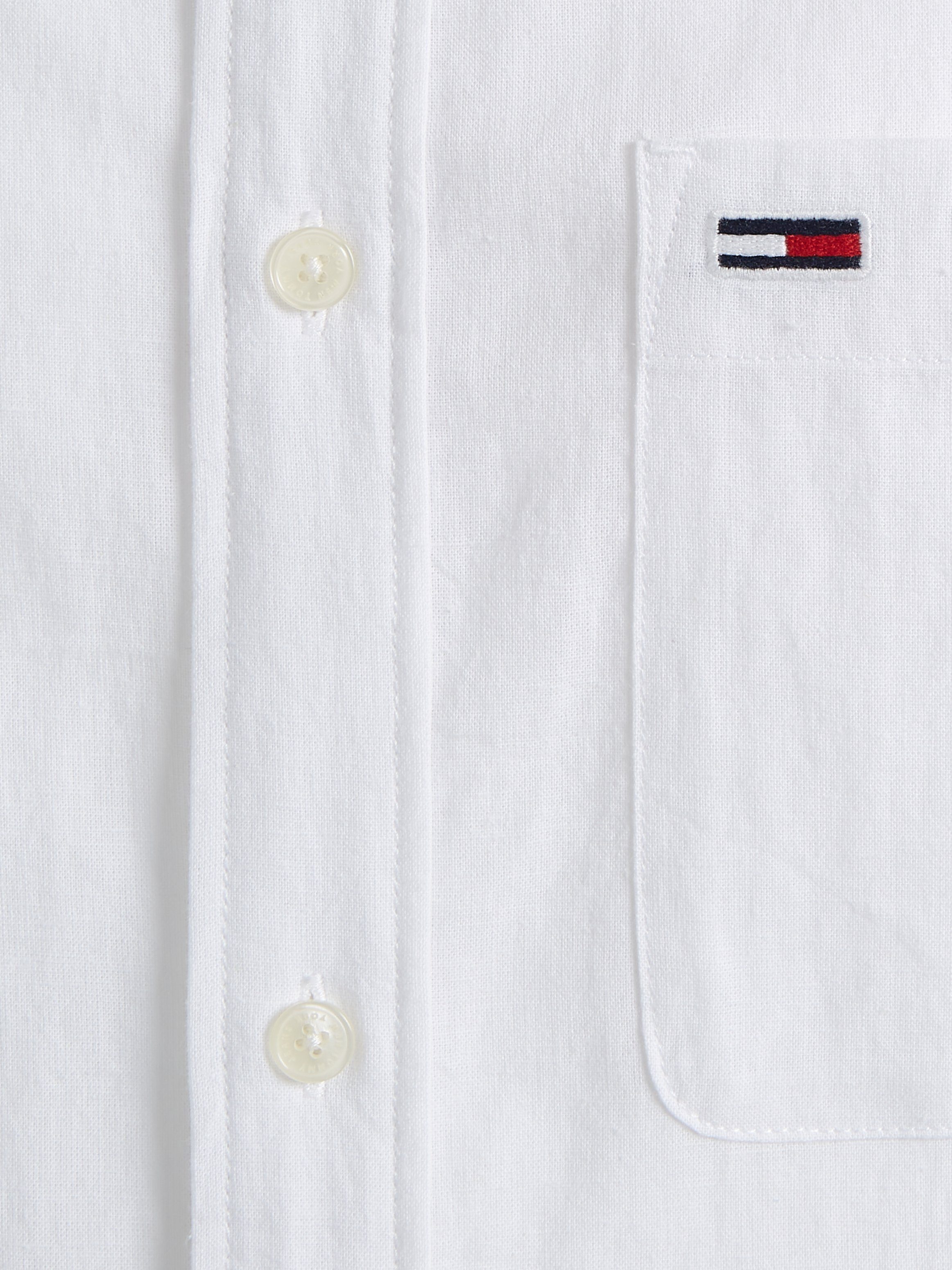 TOMMY JEANS Overhemd met korte mouwen TJM REG MAO LINEN BLEND SS SHIRT