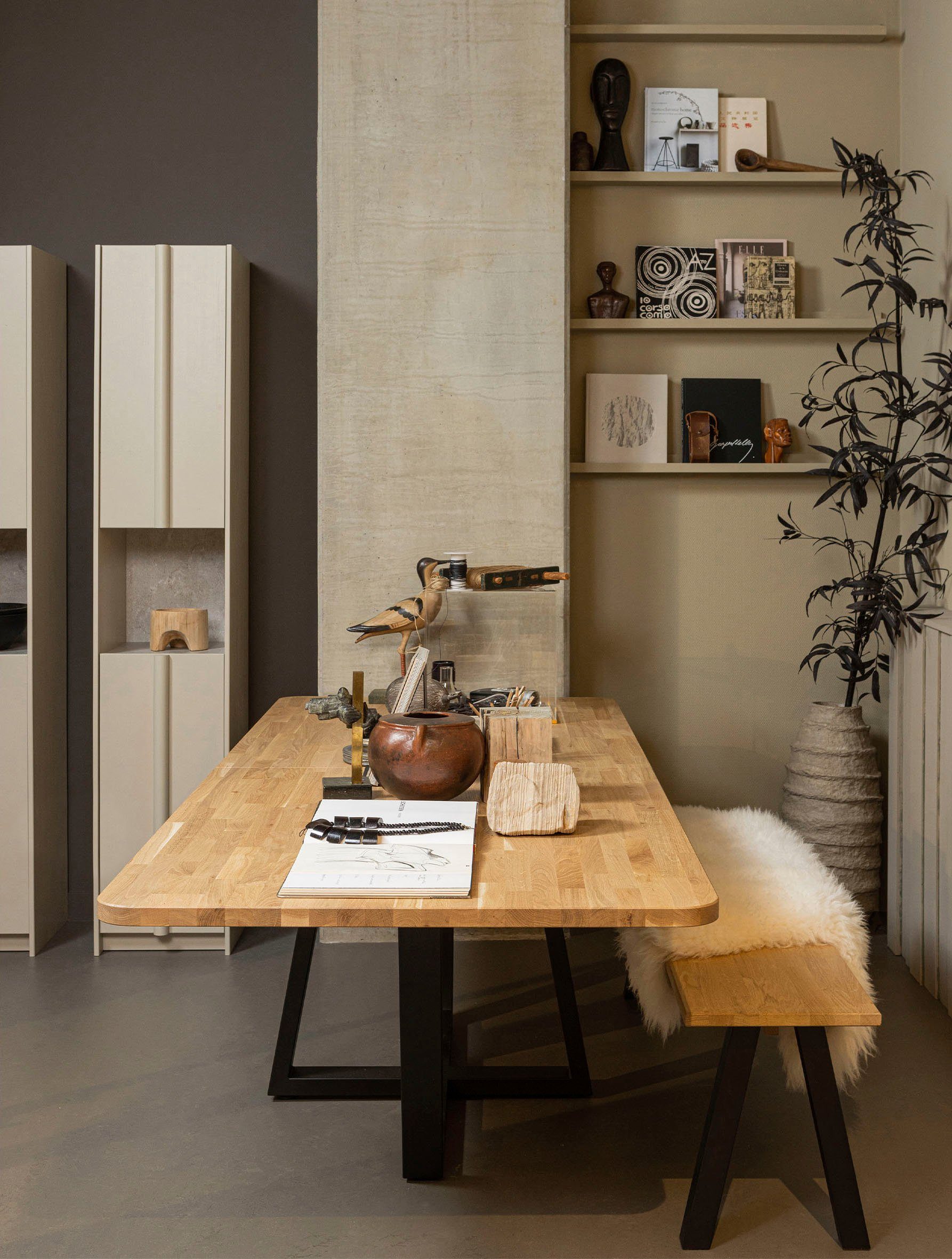 WOOOD Eettafel Tablo Hout gedeeltelijk massief, rechthoekige vorm, H 77 cm x B 240 x D 100 cm