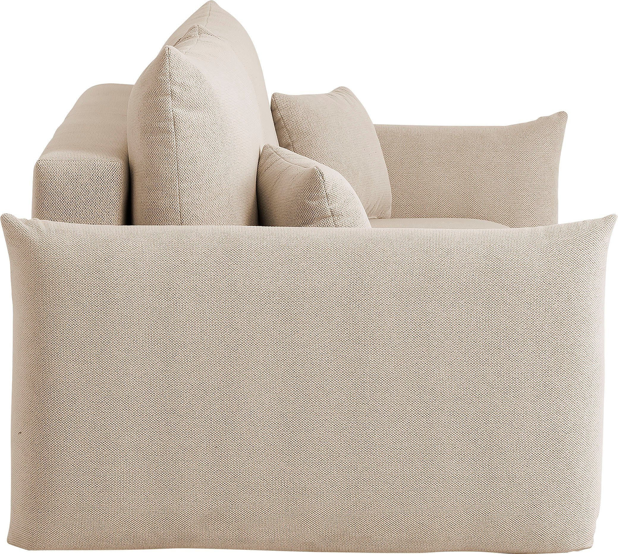 INOSIGN 3-zitsbank MAVAS slaapbank met bedlade ca. 240/108 cm (ligoppervlak 212/145 cm), ribfluweel, chenille, structuur