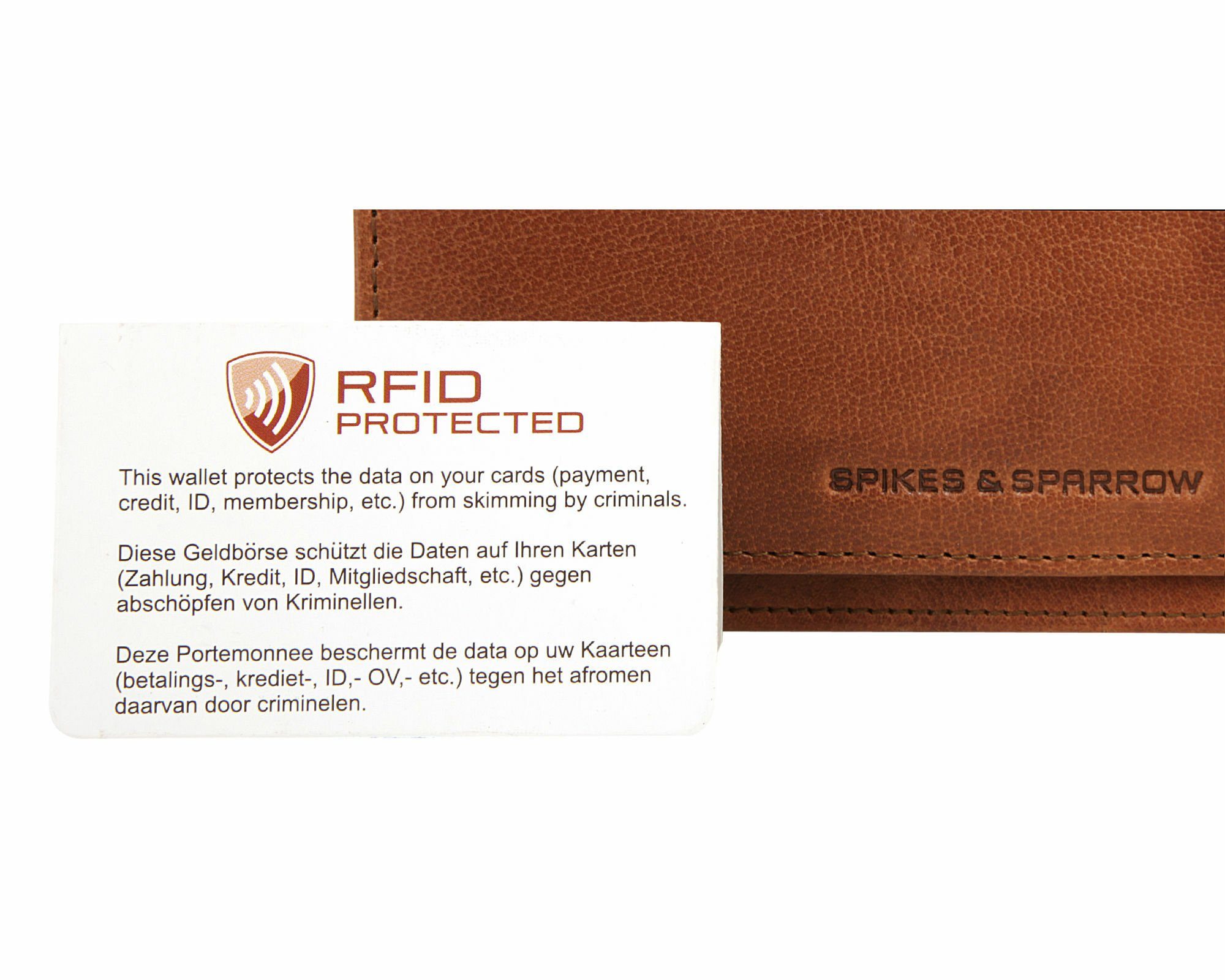 Spikes & Sparrow Portemonnee echt leder