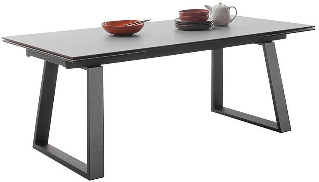 MCA furniture Eettafel NARBONNE onderstel tafel 200-300 cm Keramiek, metaal, eindschuif, uittrekbaar, tafelblad 13 mm, 10-12 personen
