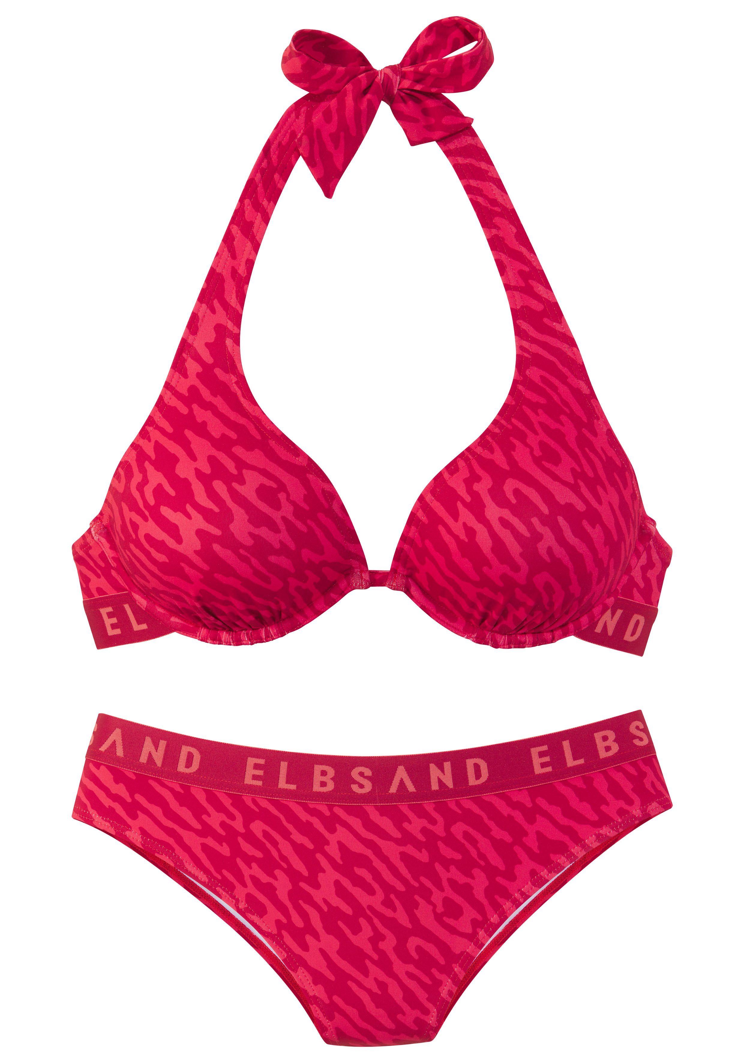 Elbsand Beugelbikini met merkopschrift