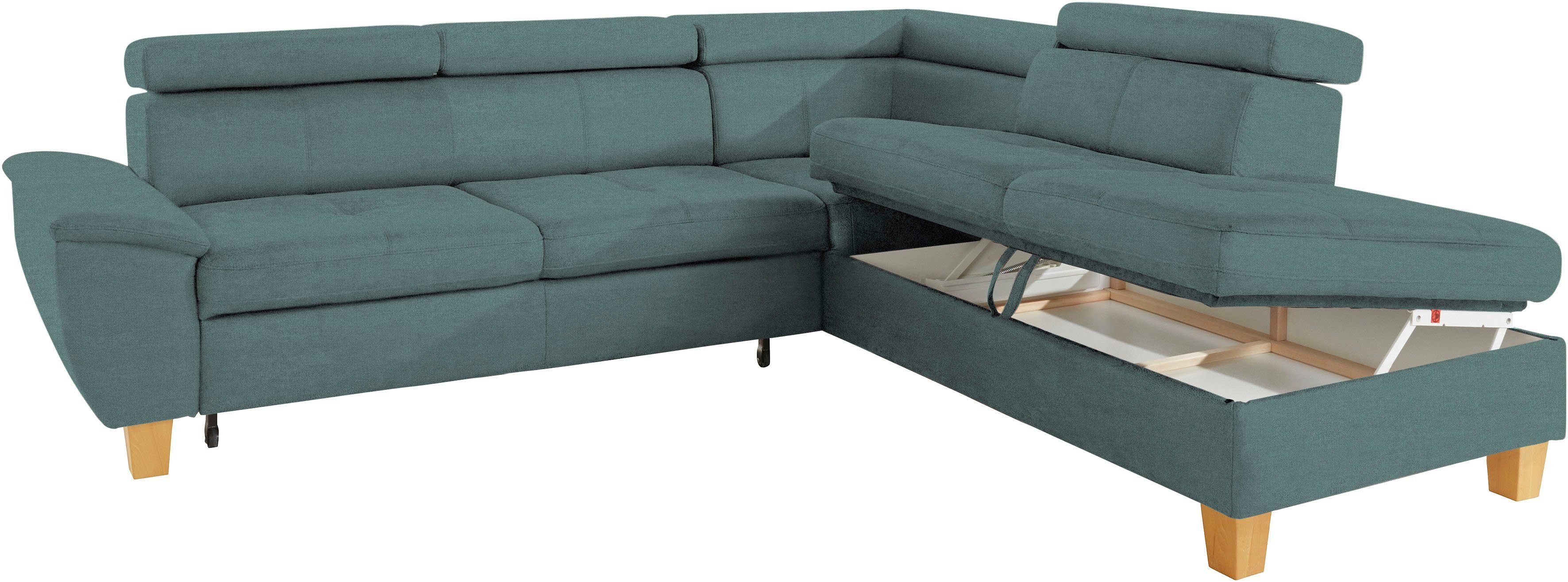 exxpo - sofa fashion Hoekbank Enya, uitgebreide afwerking, hoog zitcomfort, comfortabel, L-vorm