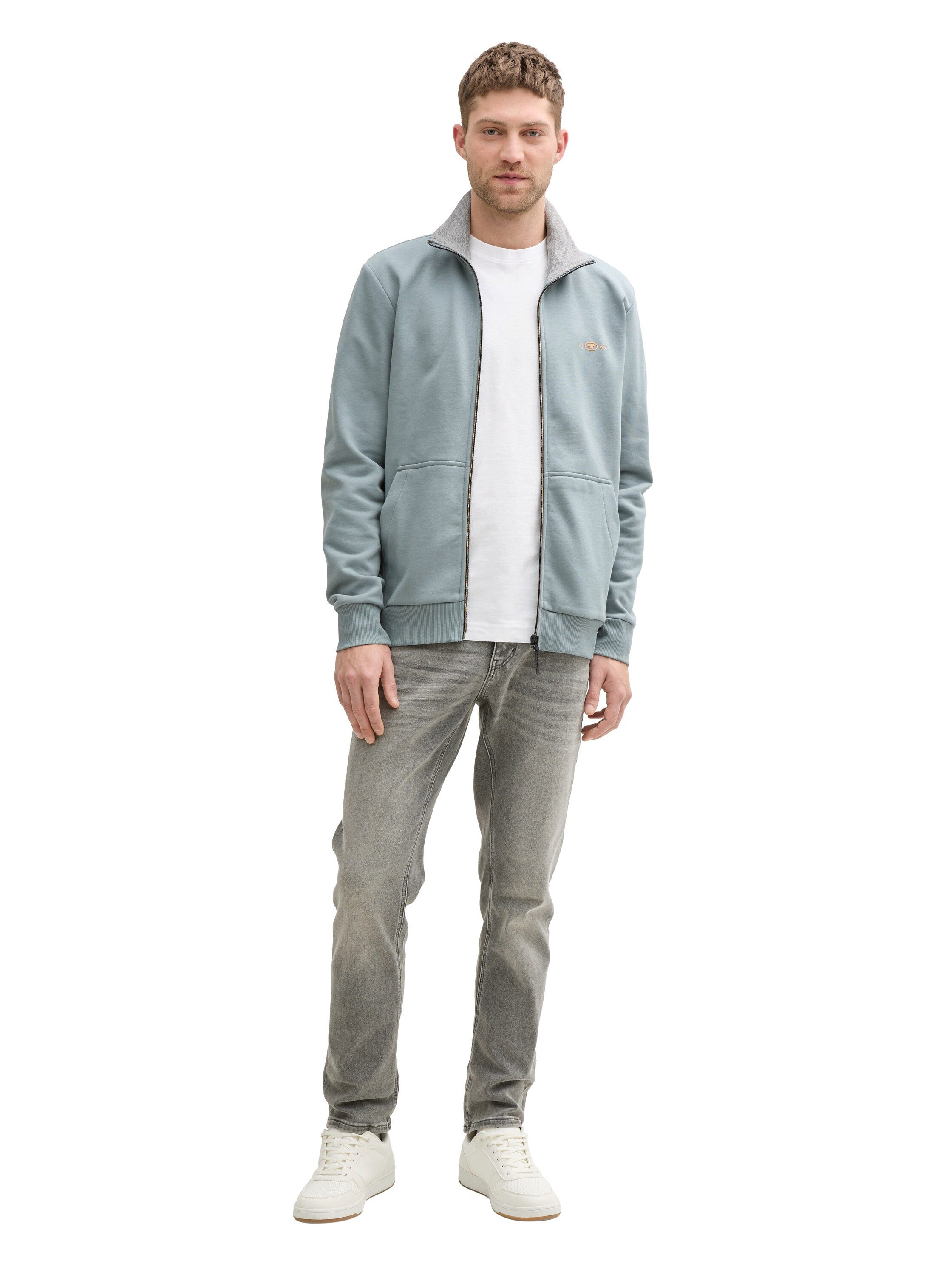 Tom Tailor Sweatvest met geborduurd logo
