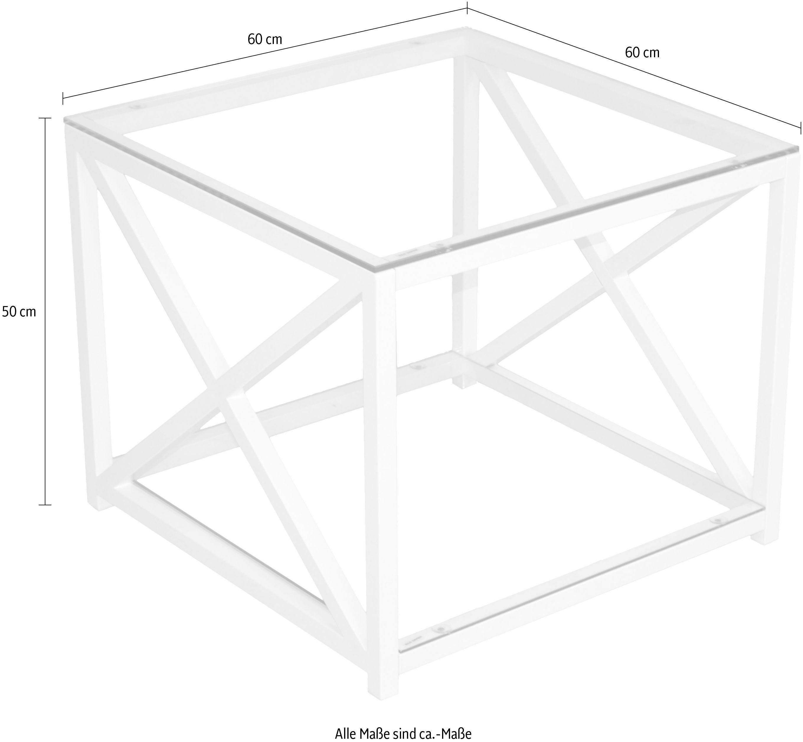 Home affaire Bijzettafel met 2 veiligheids-glasplateaus