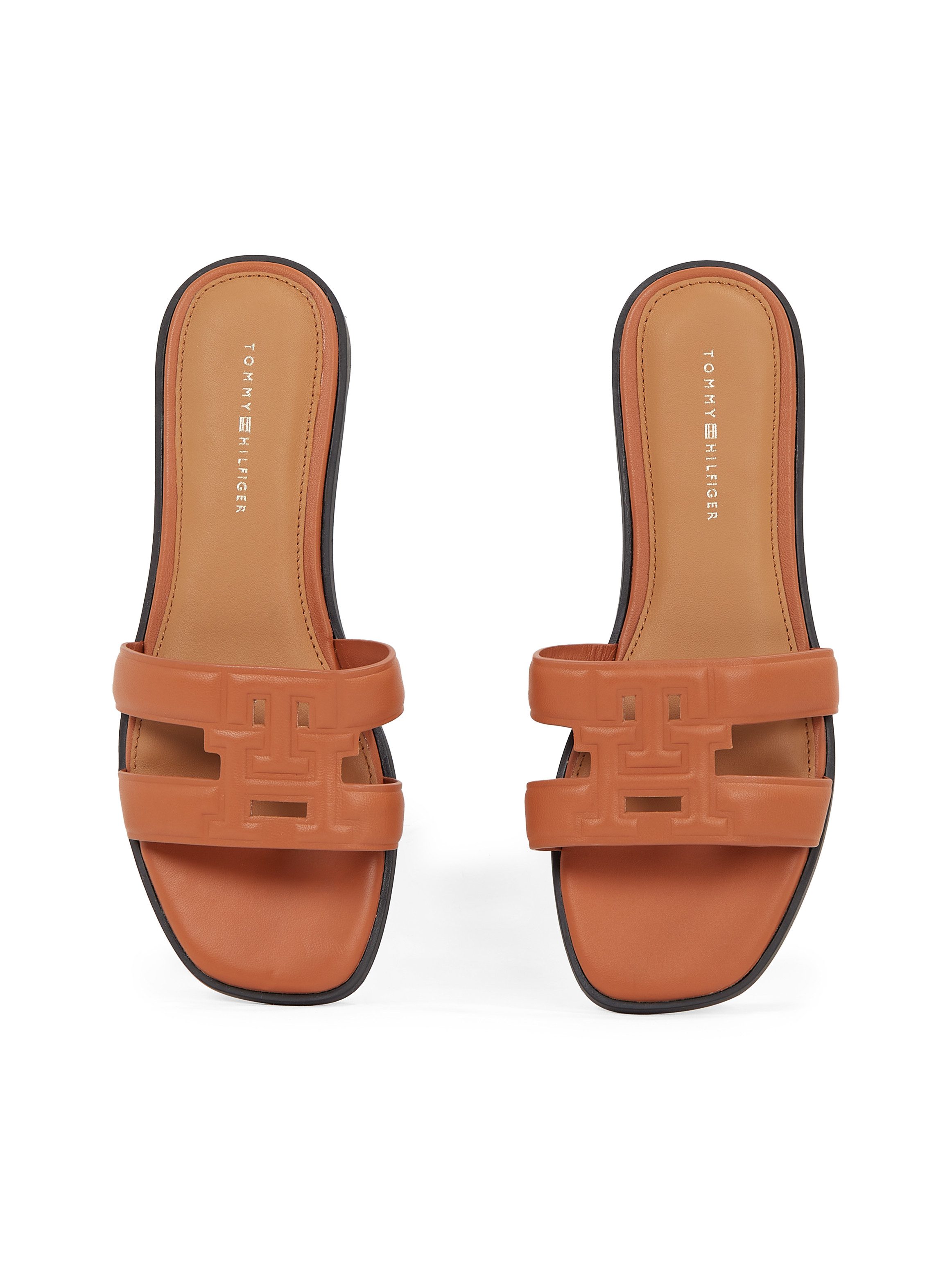 Tommy Hilfiger Slippers TH LOGO STRAP MULE , comfortabele schoen, zomerschoen, flats met th-logo