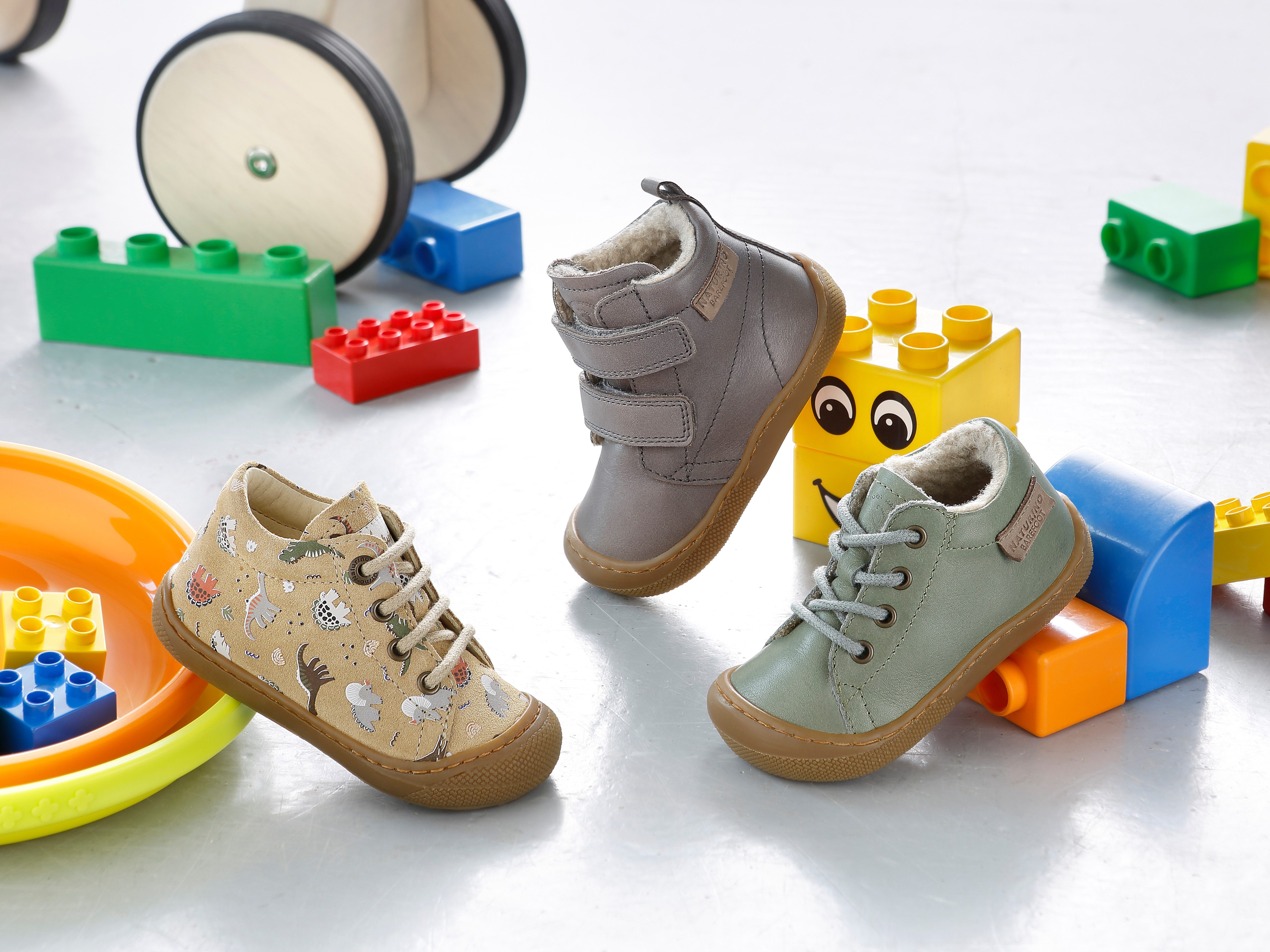 Naturino Babyschoentjes WIGGHI VL Blote voeten schoen met warme voering, maat sjabloon te downloaden