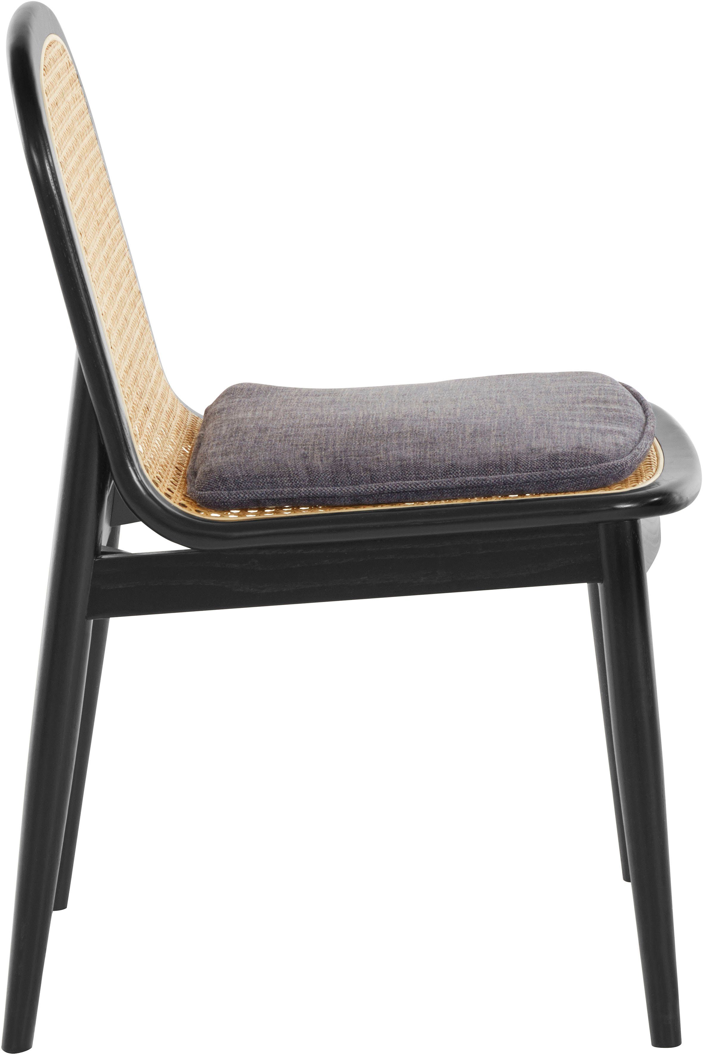 LeGer Home by Lena Gercke Eetkamerstoel 214LINASTUHL Polstertstoel met frame en poten van massief essenhout (set)