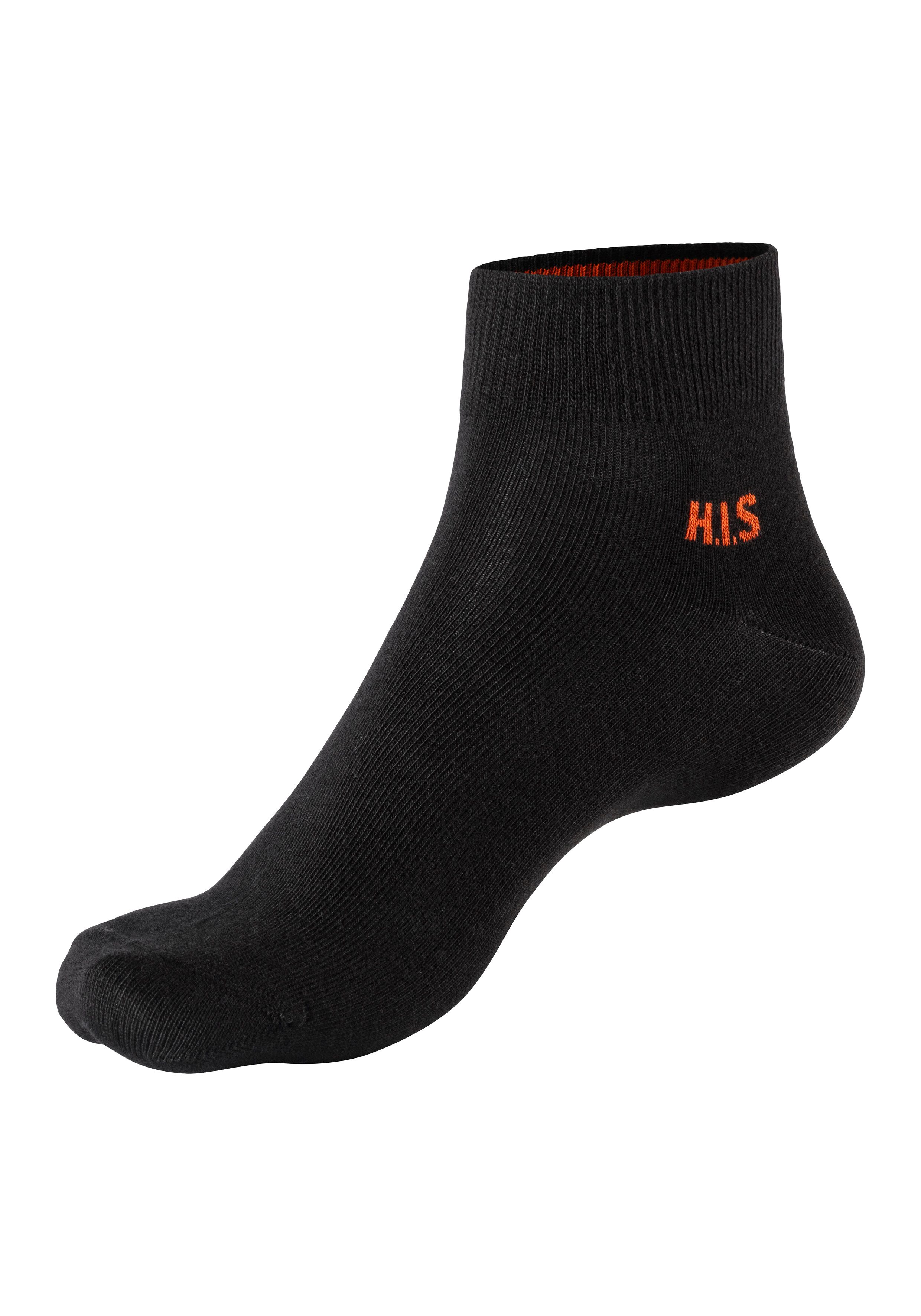 H.I.S Korte sokken met gekleurde binnenkant van de band (set, 10 paar)