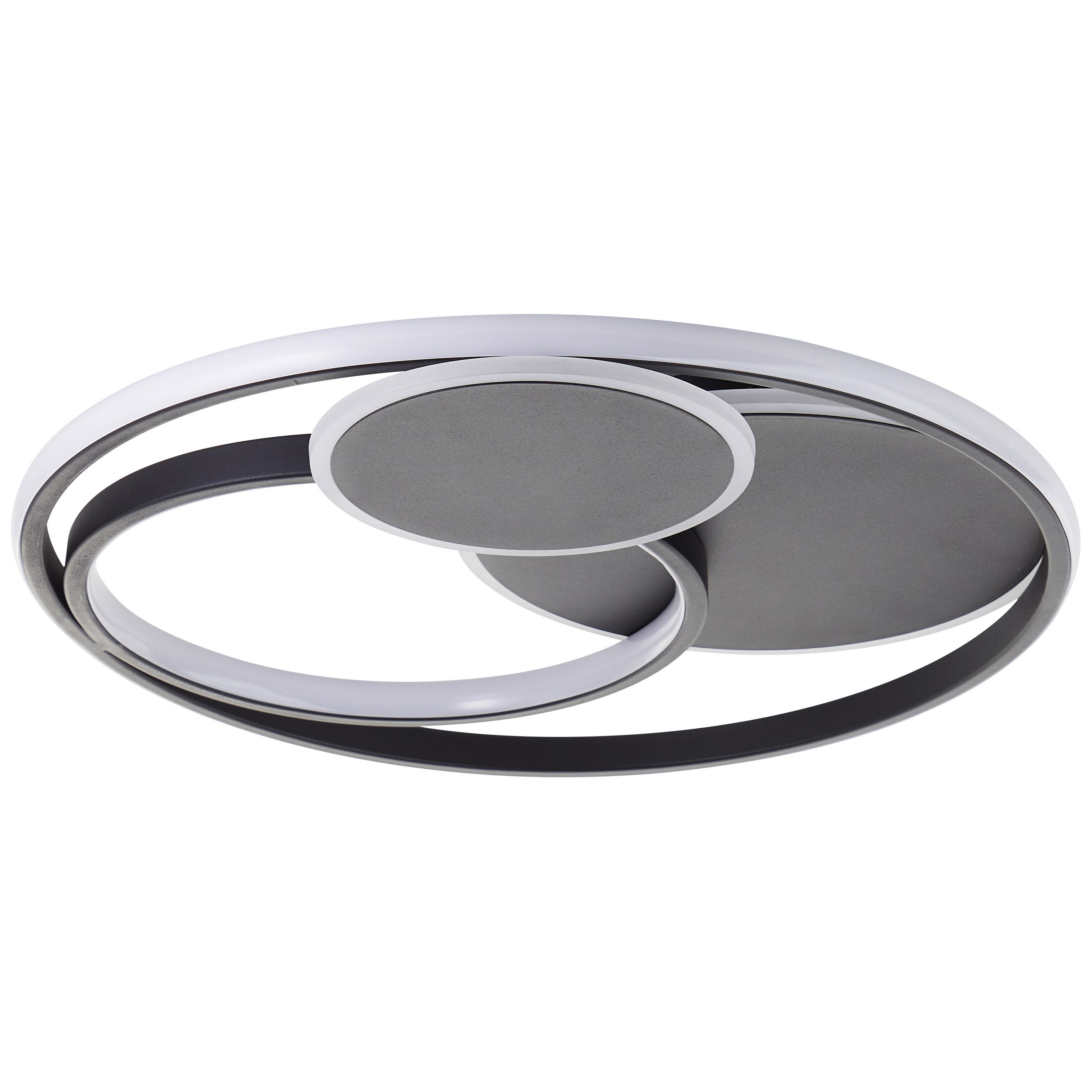 Brilliant Leuchten Led-plafondlamp Runda Ø 50 cm, 5200 lm, 3000-6500 K, dimbaar, CCT, afstandsbediening, metaal (1 stuk)