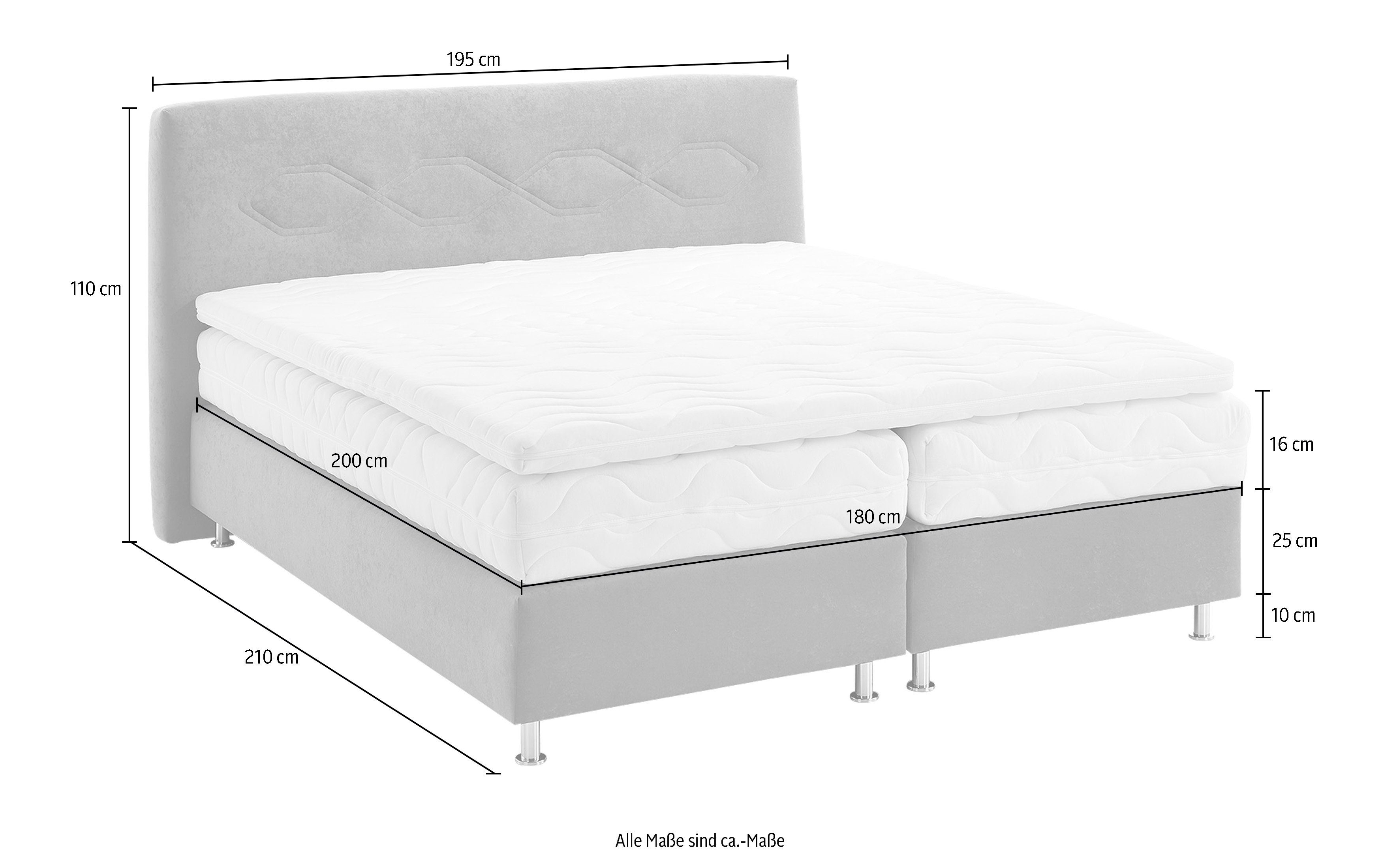 Westfalia Polsterbetten Boxspring naar keuze met topmatras