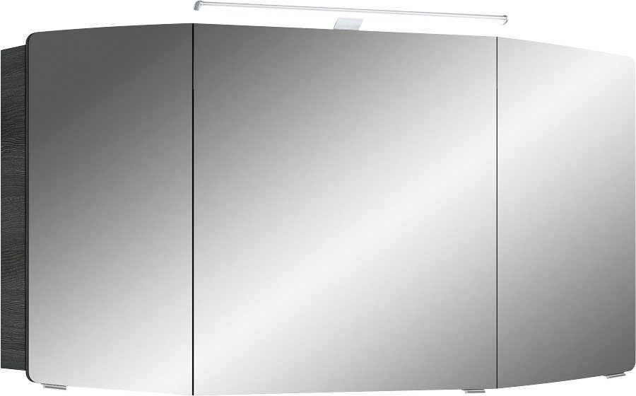 Saphir Badkamerserie Cassca sprint 2-delig mineraalmarmeren wastafel met led-spiegelkast (2-delig)