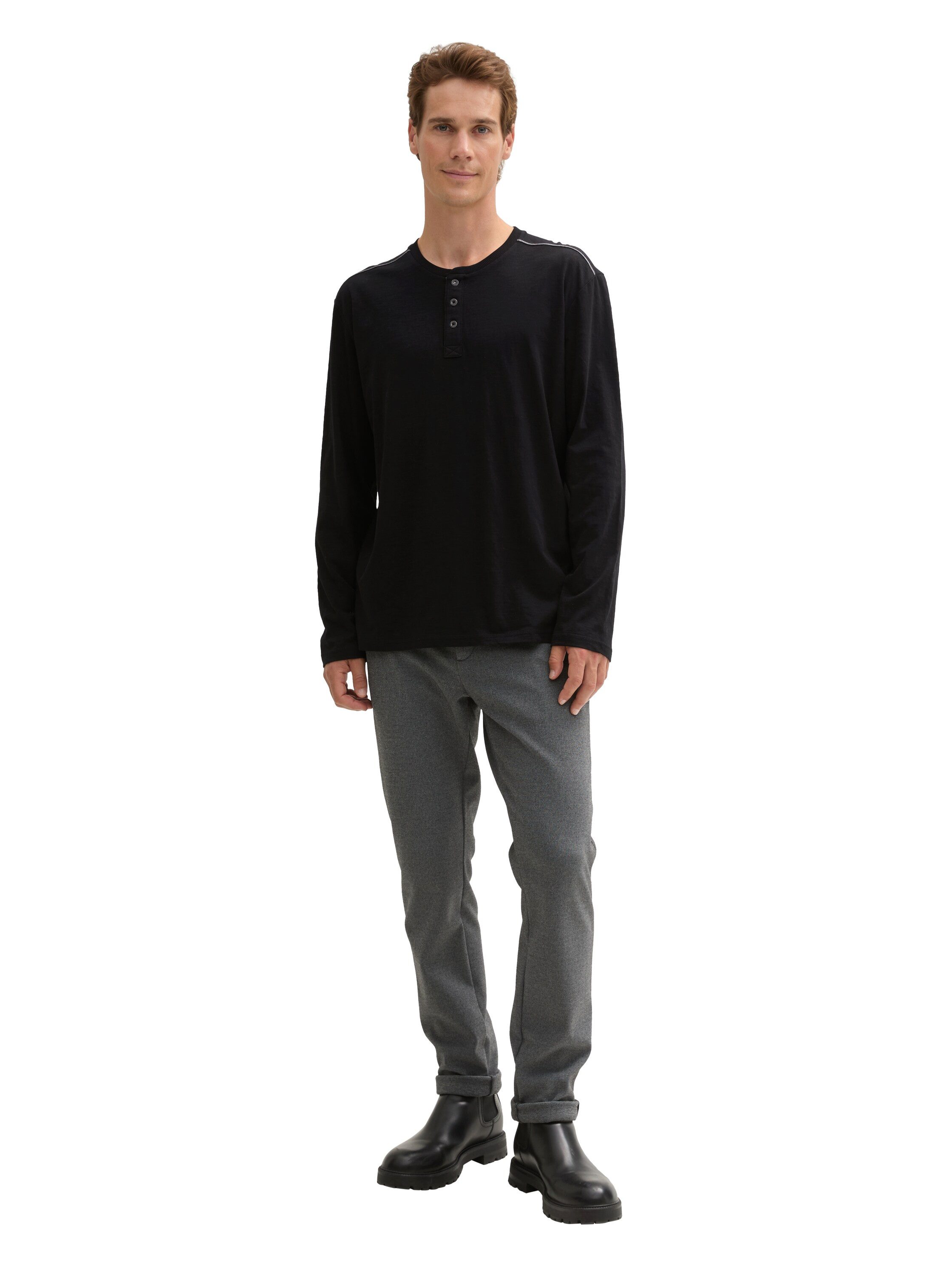 Tom Tailor Henleyshirt met henleyshirt-hals