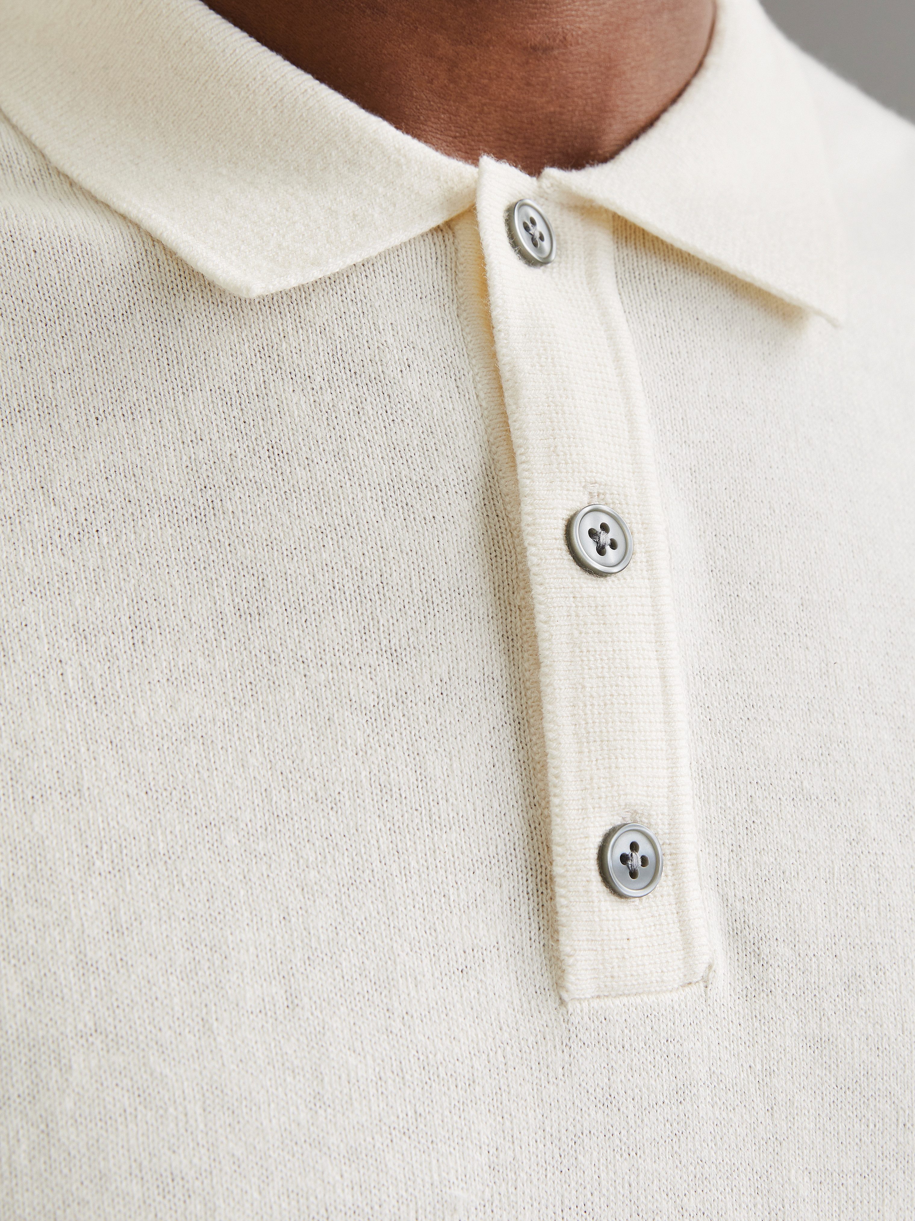 Jack & Jones Trui met korte mouwen JJEEMIL KNIT RELAXED POLO SS SN