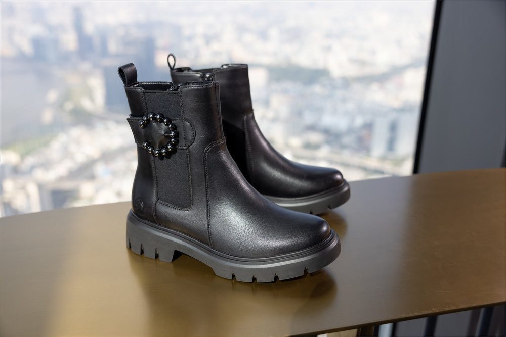 Remonte Chelsea-boots blokhak, businessmode, enkellaars met mooie decoratieve gesp
