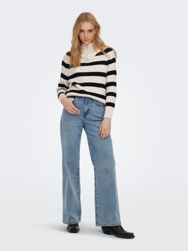 Only Trui met staande kraag ONLLEISE FREYA LS ZIP HIGH NECK KNT NOOS